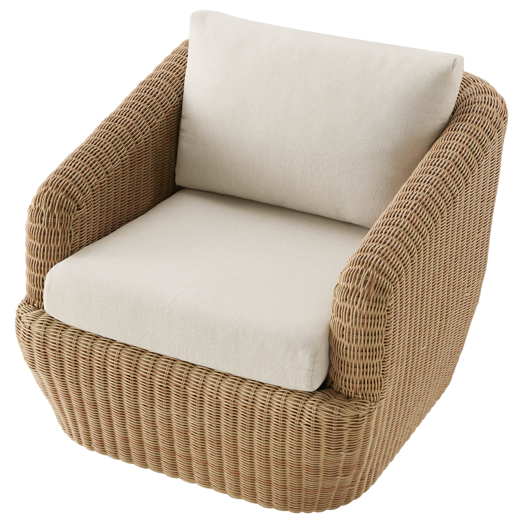 Liana Wicker Outdoor Swivel Accent Chair - Image 18