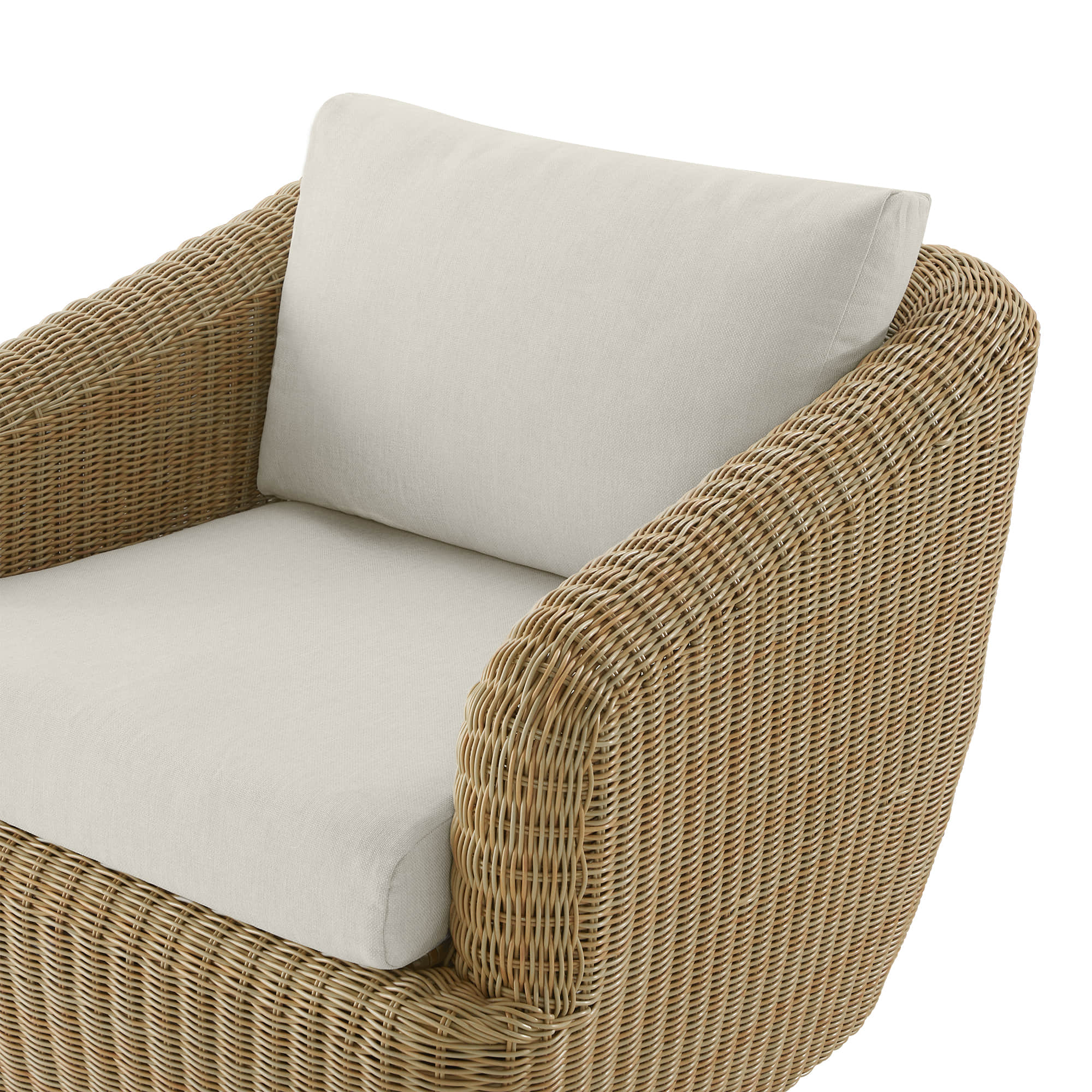 Liana Wicker Outdoor Swivel Accent Chair - Image 15