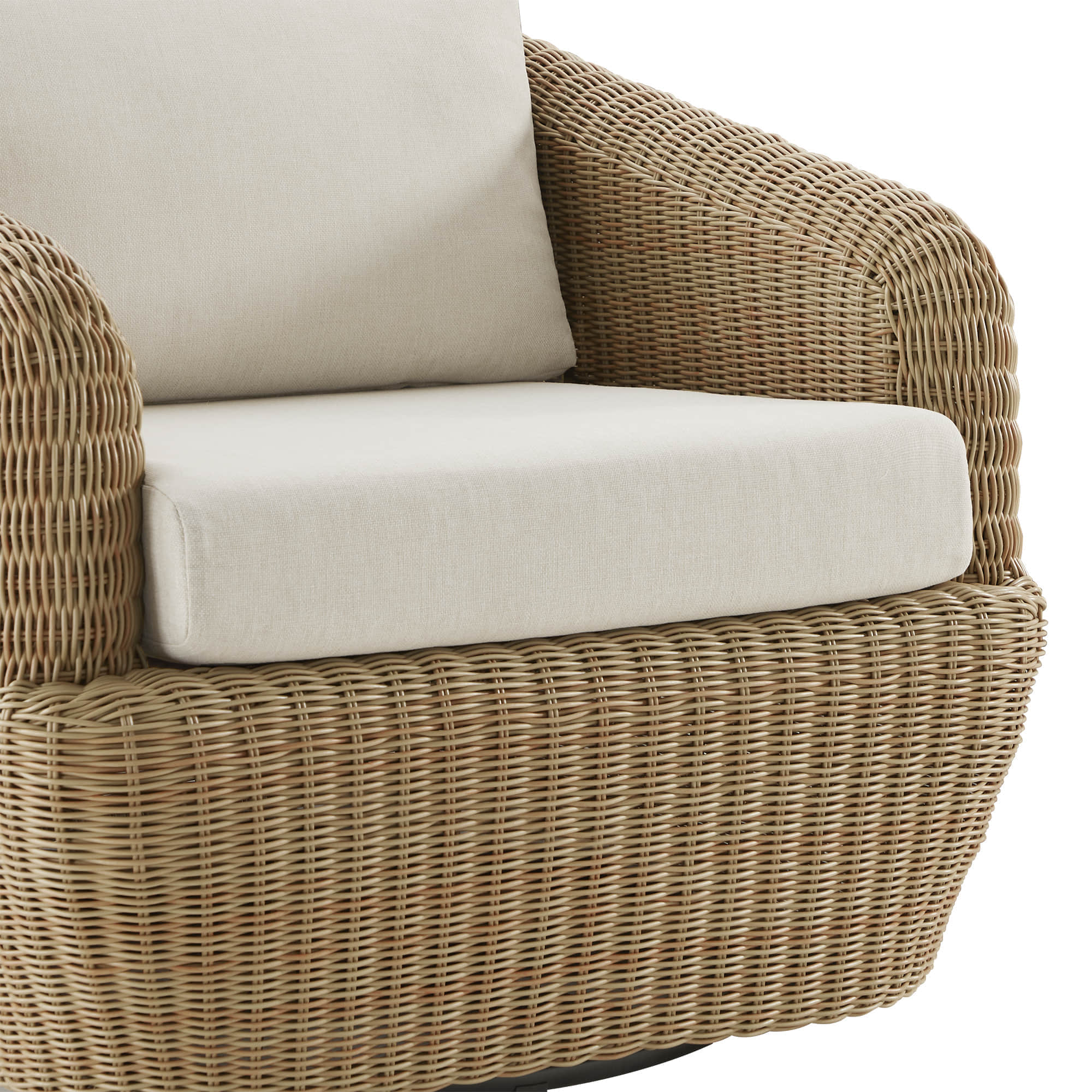 Liana Wicker Outdoor Swivel Accent Chair - Image 17