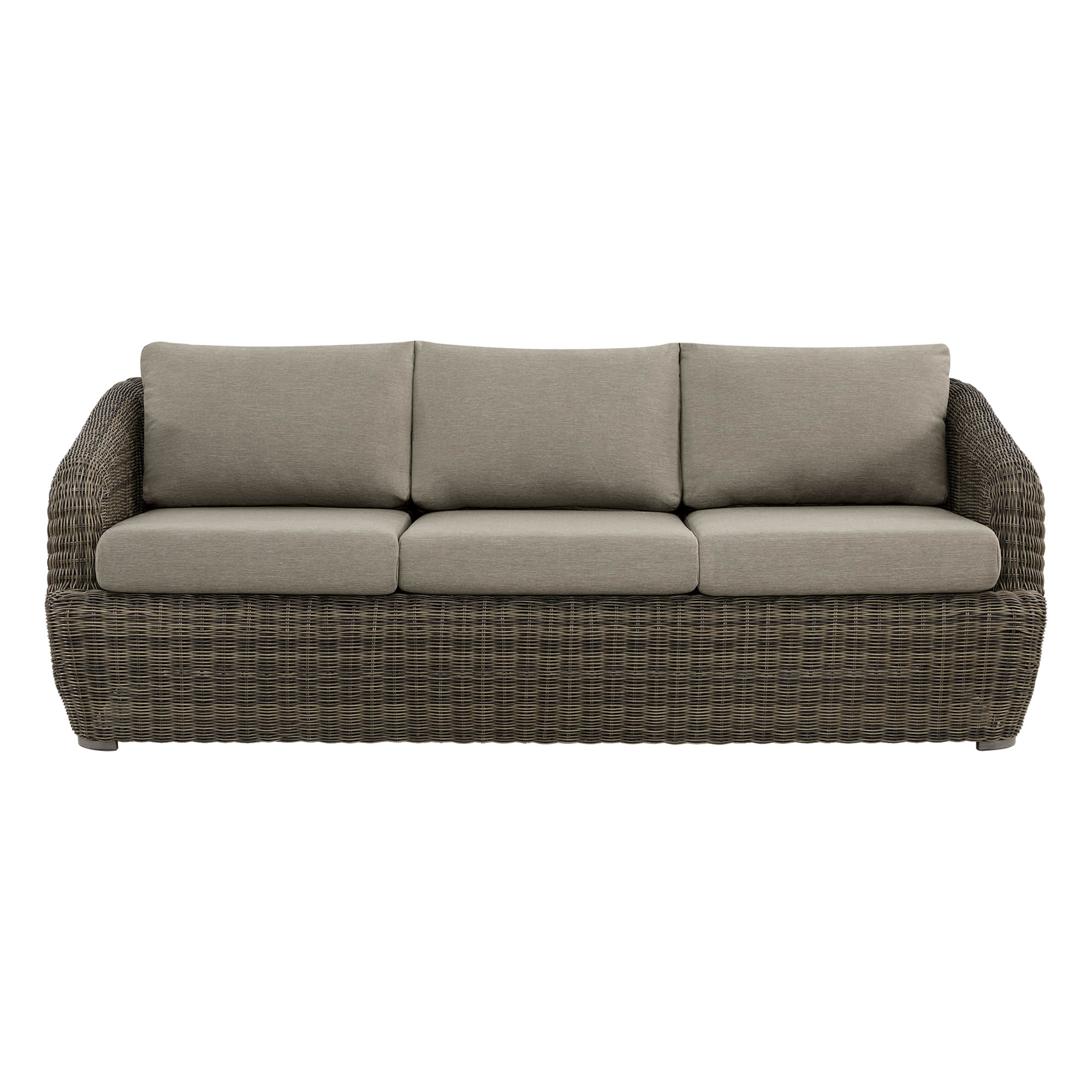 Liana Outdoor Wicker Fully-assembled 3-Seater Sofa - Image 3