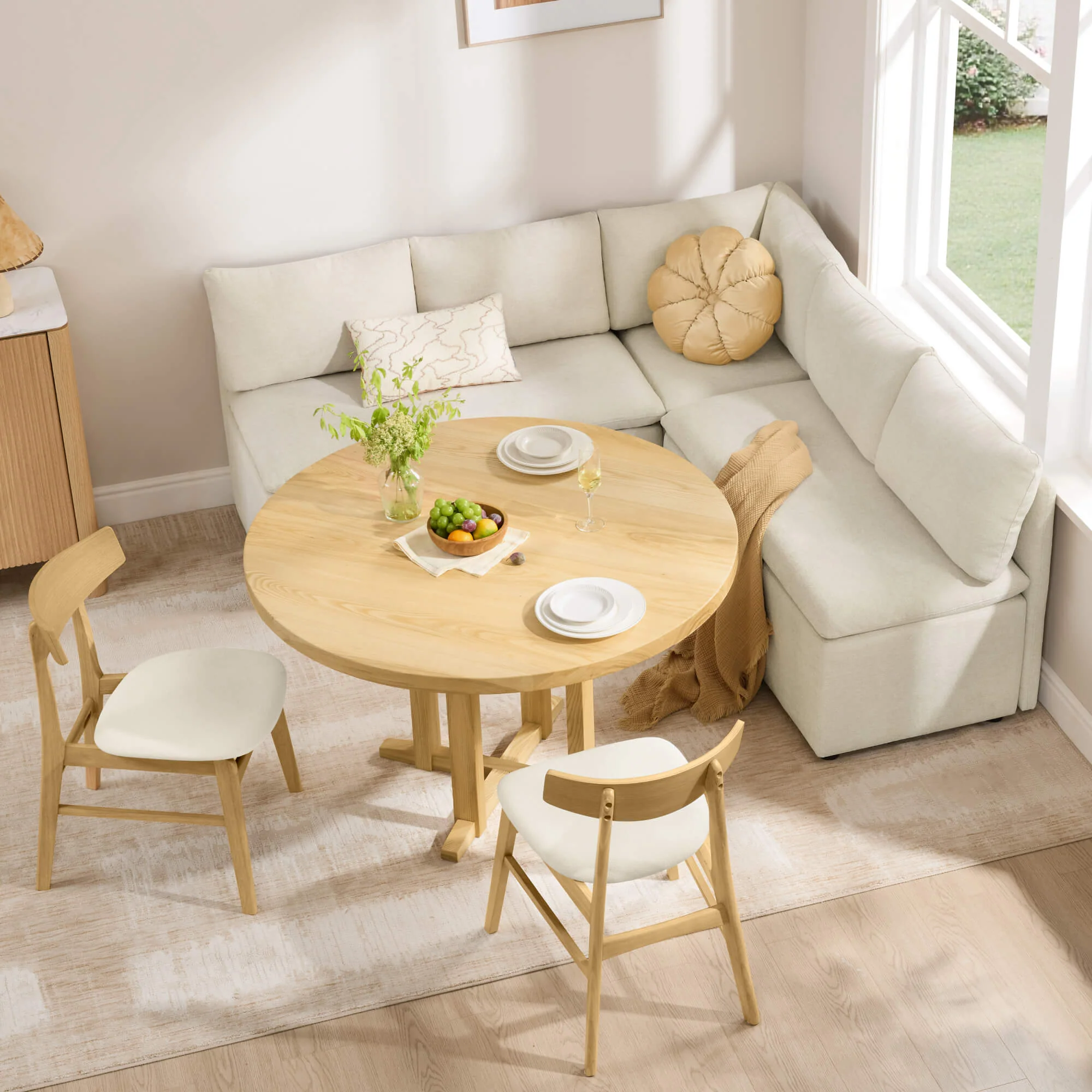 Lila 5-Seat Dining Banquette with Storage - Image 15