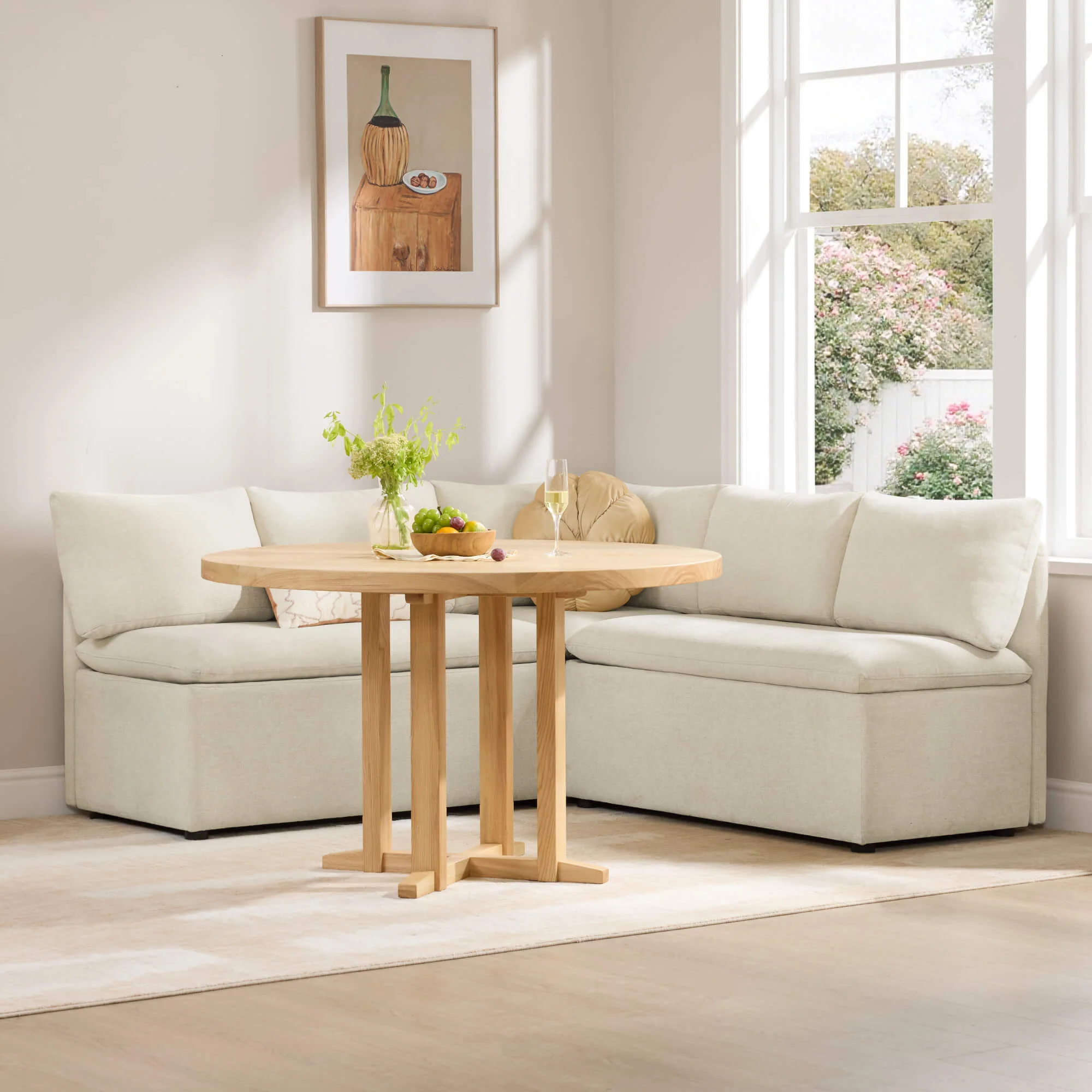 Lila 5-Seat Dining Banquette with Storage - Image 17