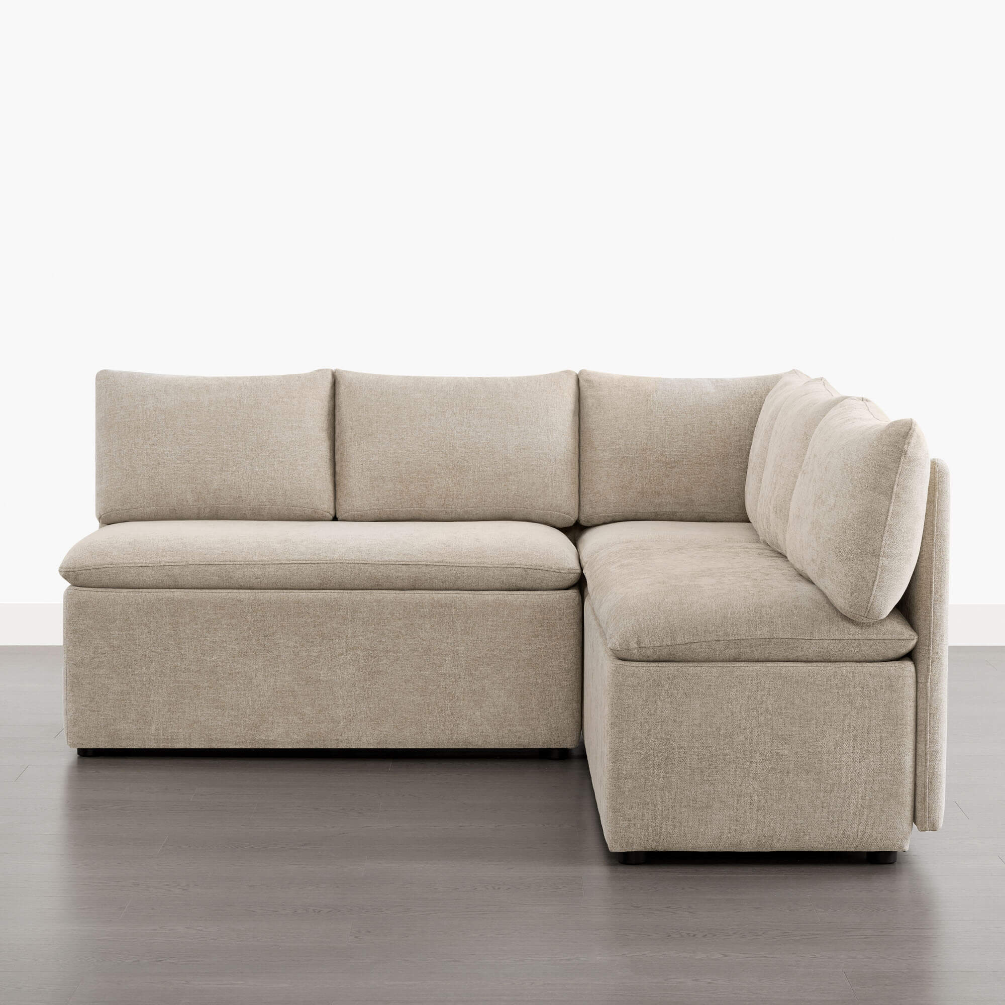 Lila L-Shaped Minimalist Dining Banquette with Storage - Image 3