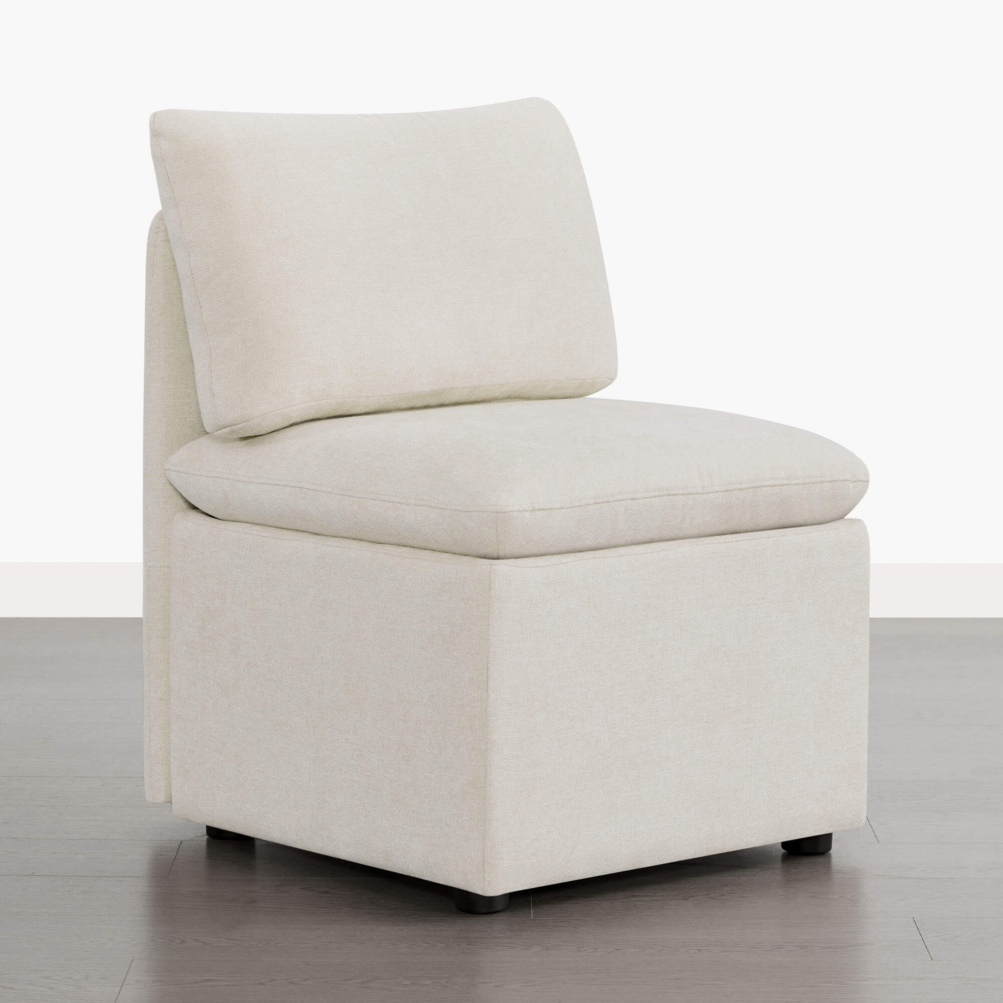 Lila Minimalist Armless Dining Chair with Storage - Image 7