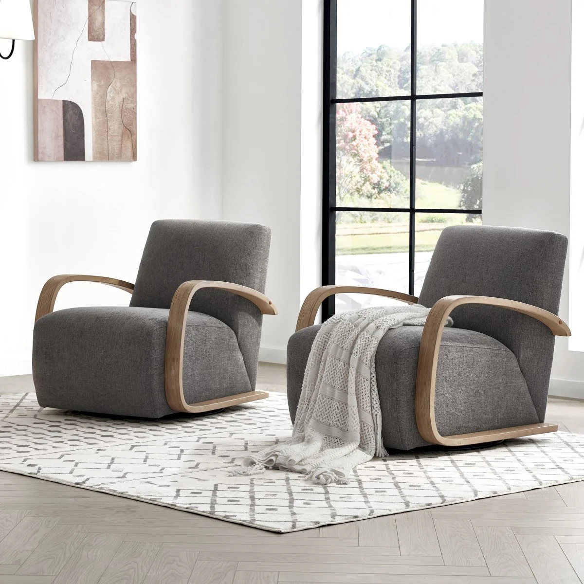 Liora Modern Swivel Accent Chair - Image 15