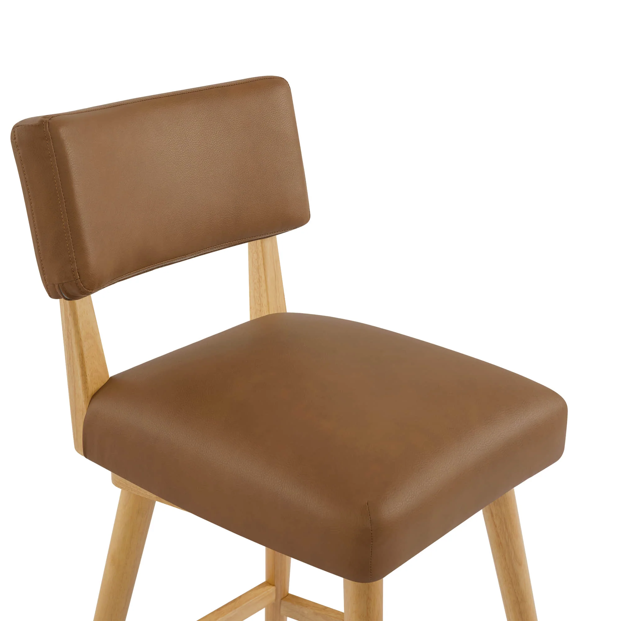 Lovy Modern Wood Base Swivel Bar Stool (Set of 2） - Image 18
