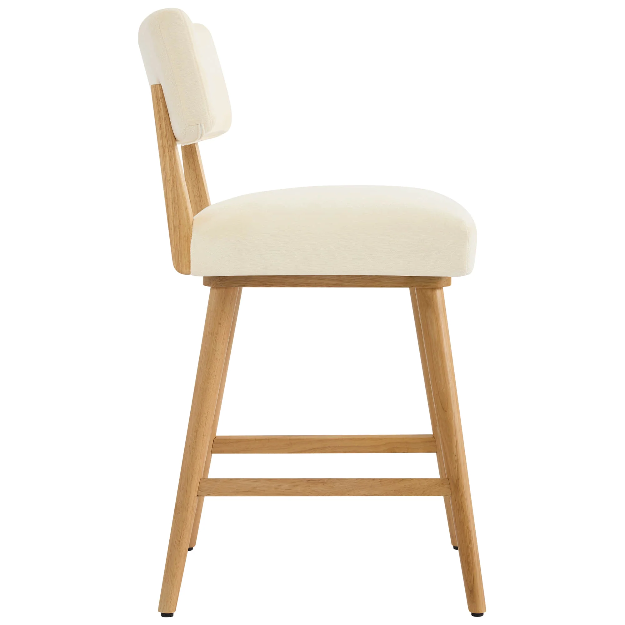 Lovy Modern Wood Base Swivel Bar Stool (Set of 2） - Image 6