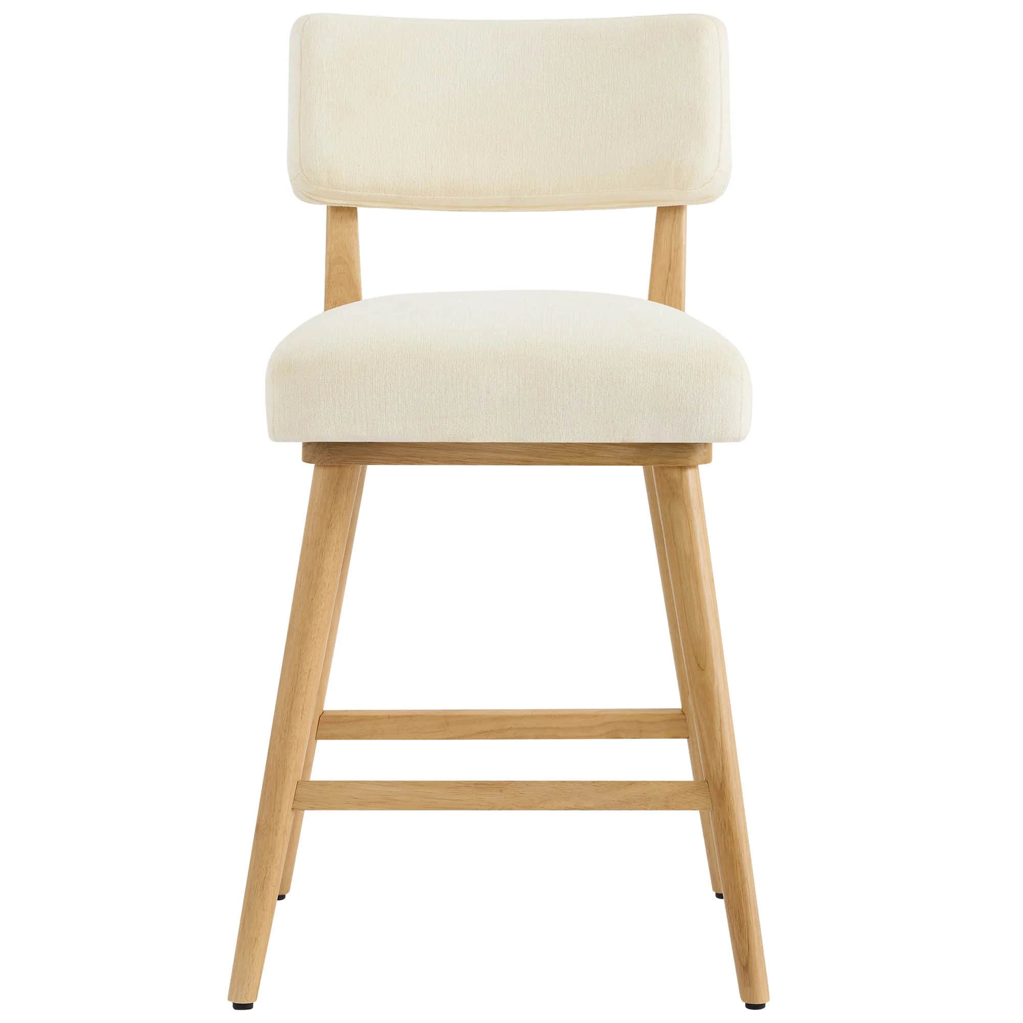 Lovy Modern Wood Base Swivel Bar Stool (Set of 2） - Image 8