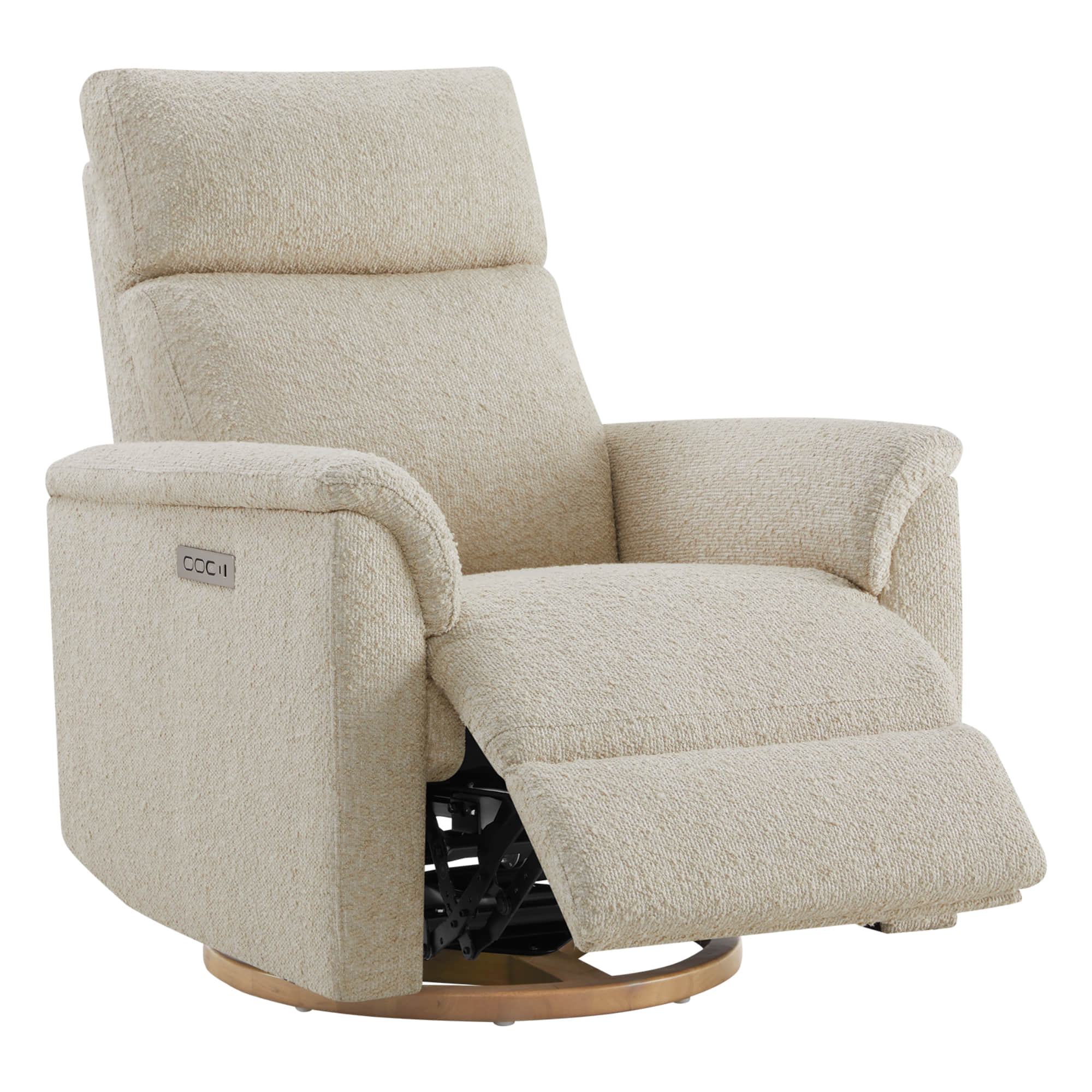 Lulla Power Swivel Nursery Glider Recliner with Power Headrest and Nightlight - Image 11