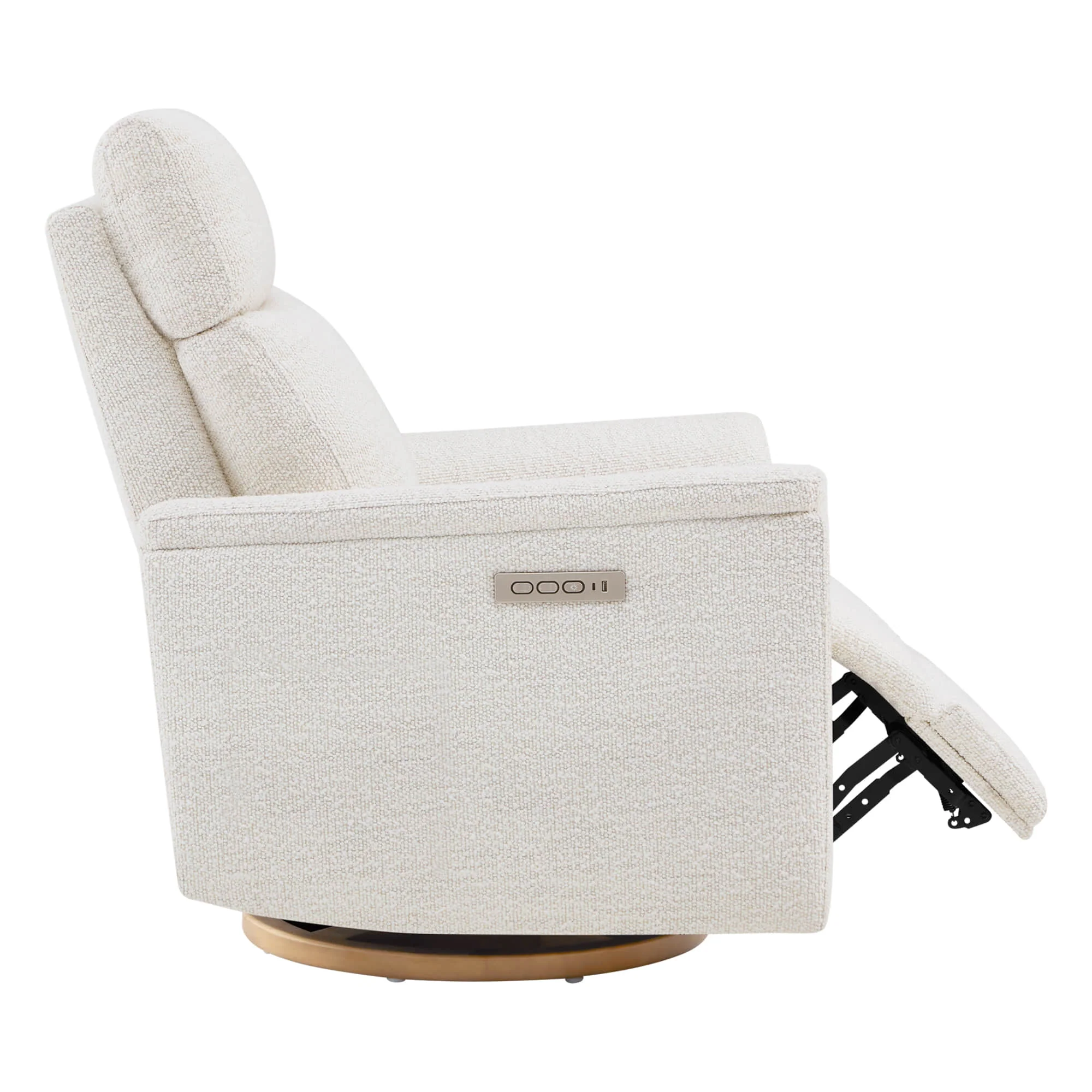 Lulla Power Swivel Nursery Glider Recliner with Power Headrest and Nightlight - Image 21