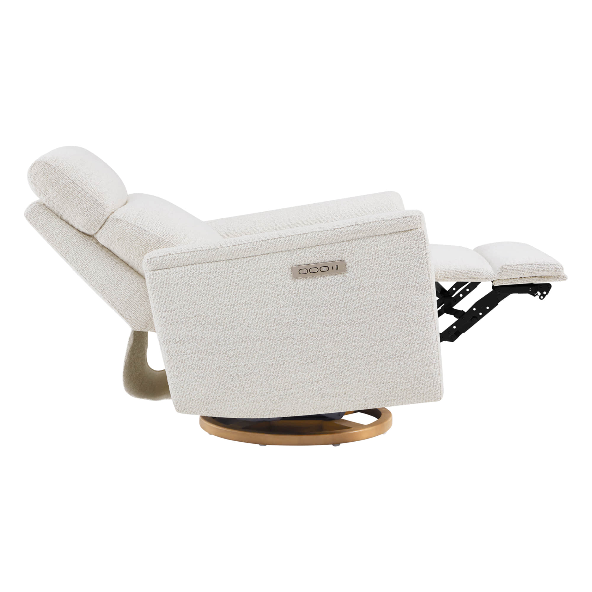 Lulla Power Swivel Nursery Glider Recliner with Power Headrest and Nightlight - Image 22
