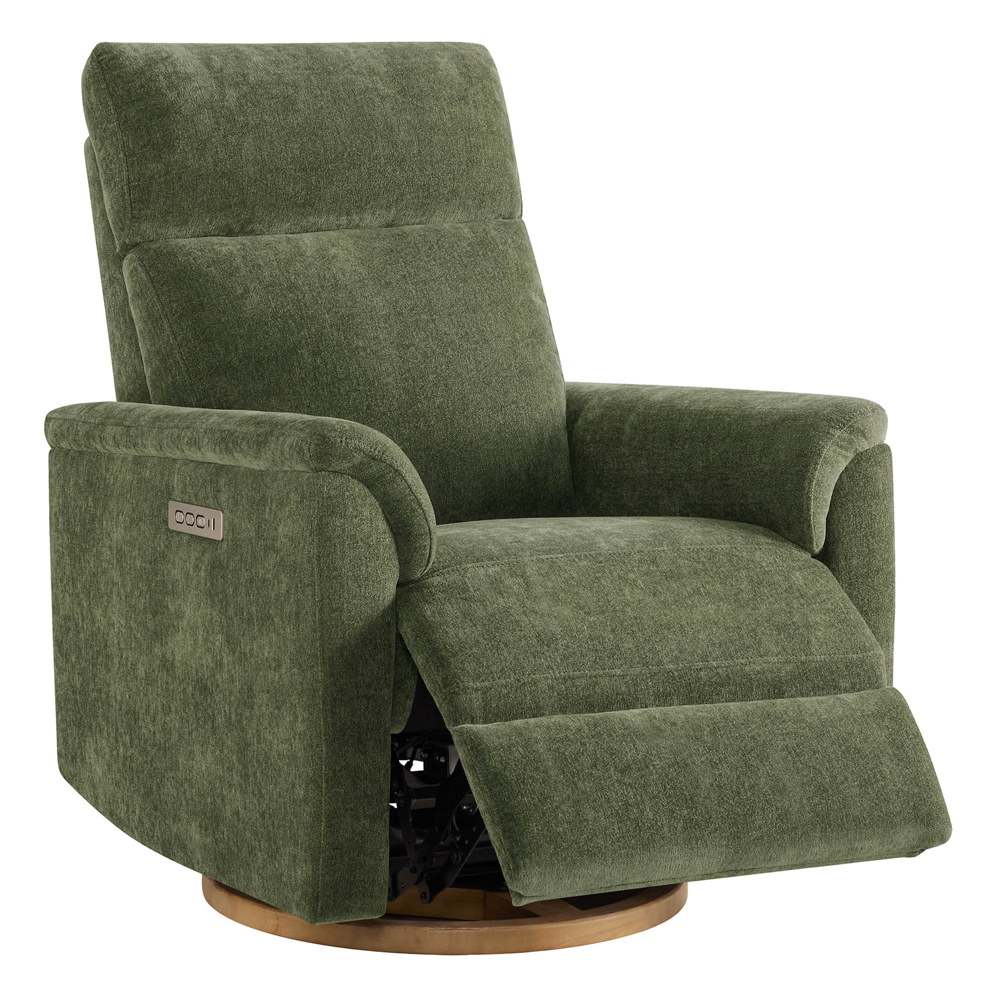 Lulla Power Swivel Nursery Glider Recliner with Power Headrest and Nightlight - Image 45