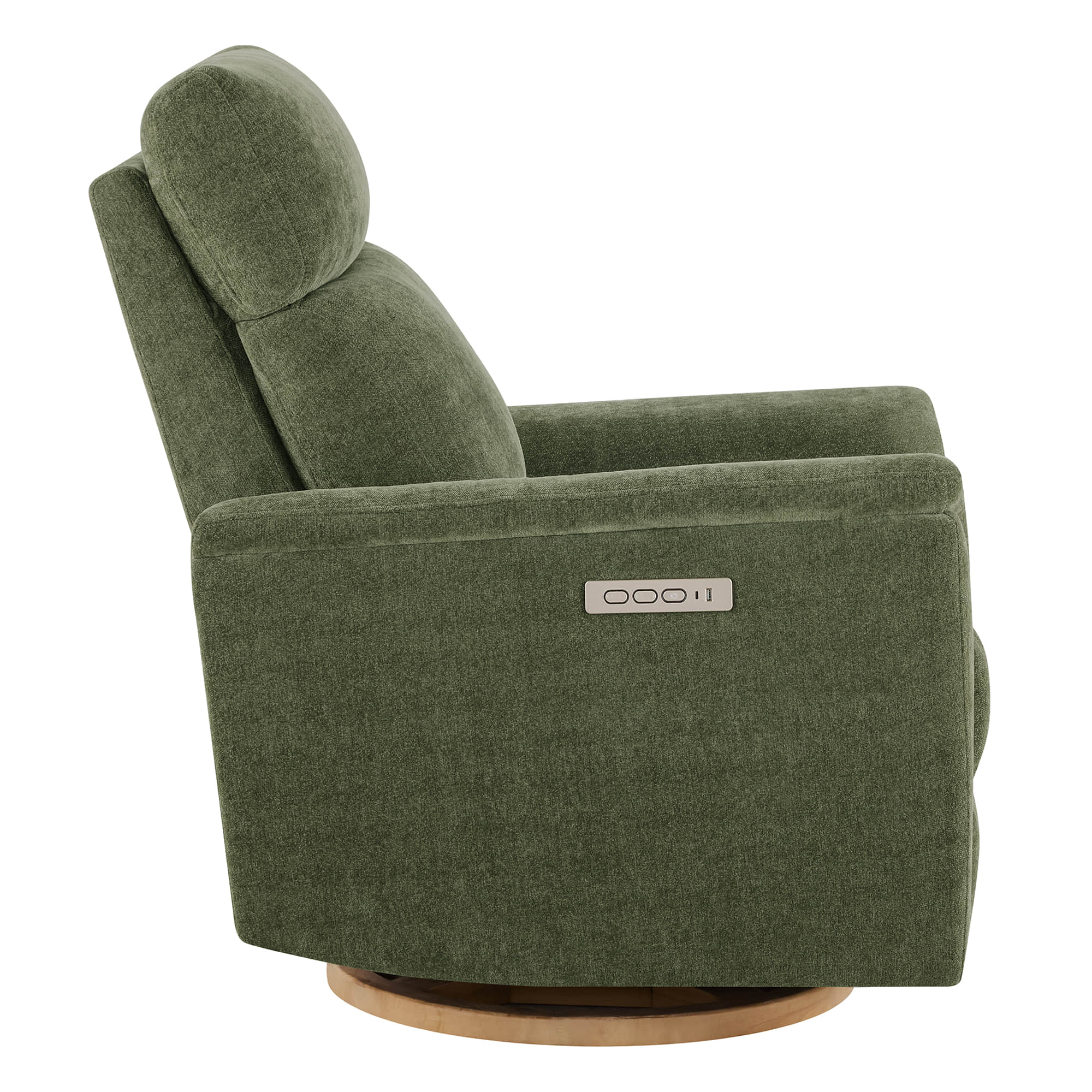 Lulla Power Swivel Nursery Glider Recliner with Power Headrest and Nightlight - Image 56