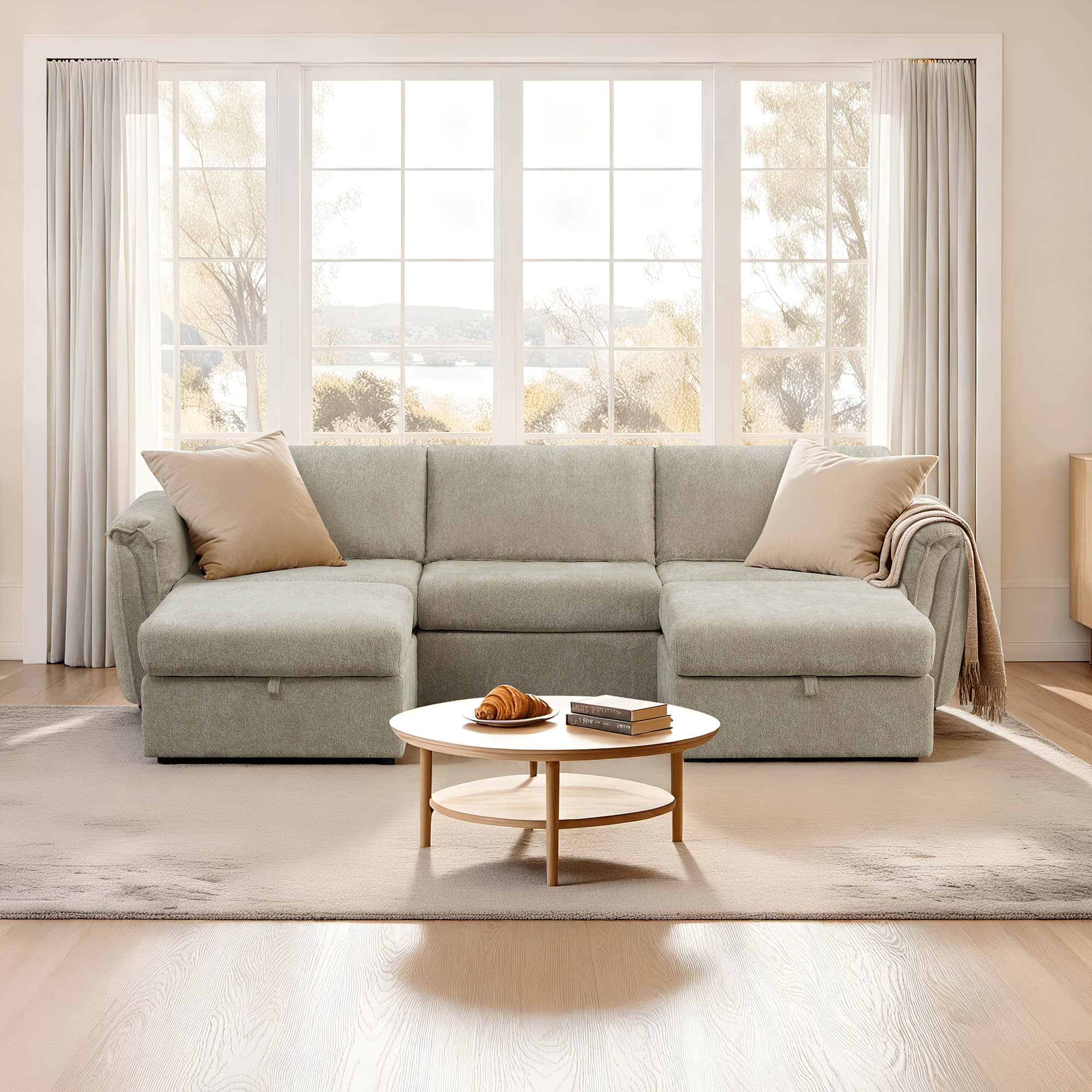 Maisie 5-seat Modular Sofa with Storage Ottoman - Image 15
