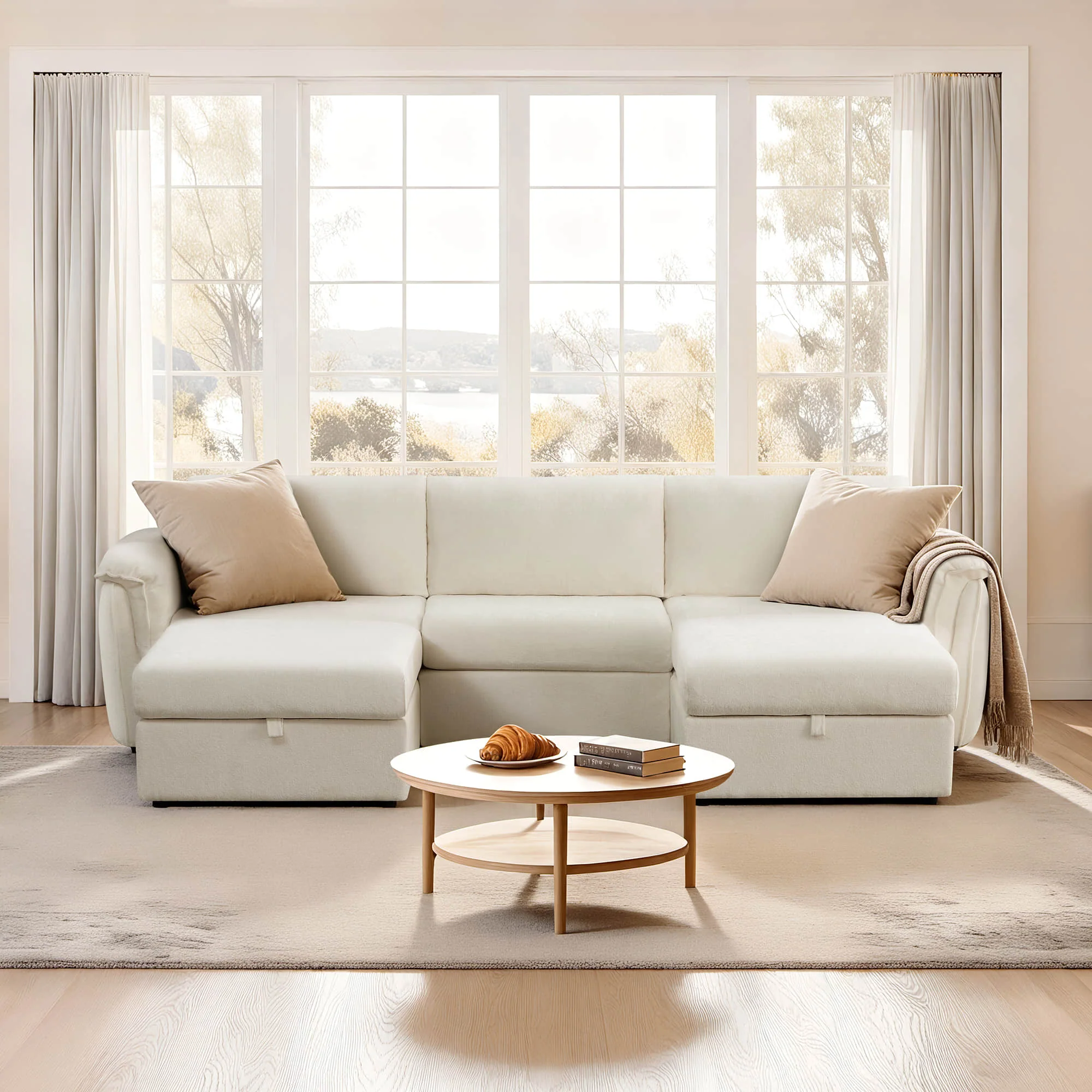Maisie 5-seat Modular Sofa with Storage Ottoman - Image 3