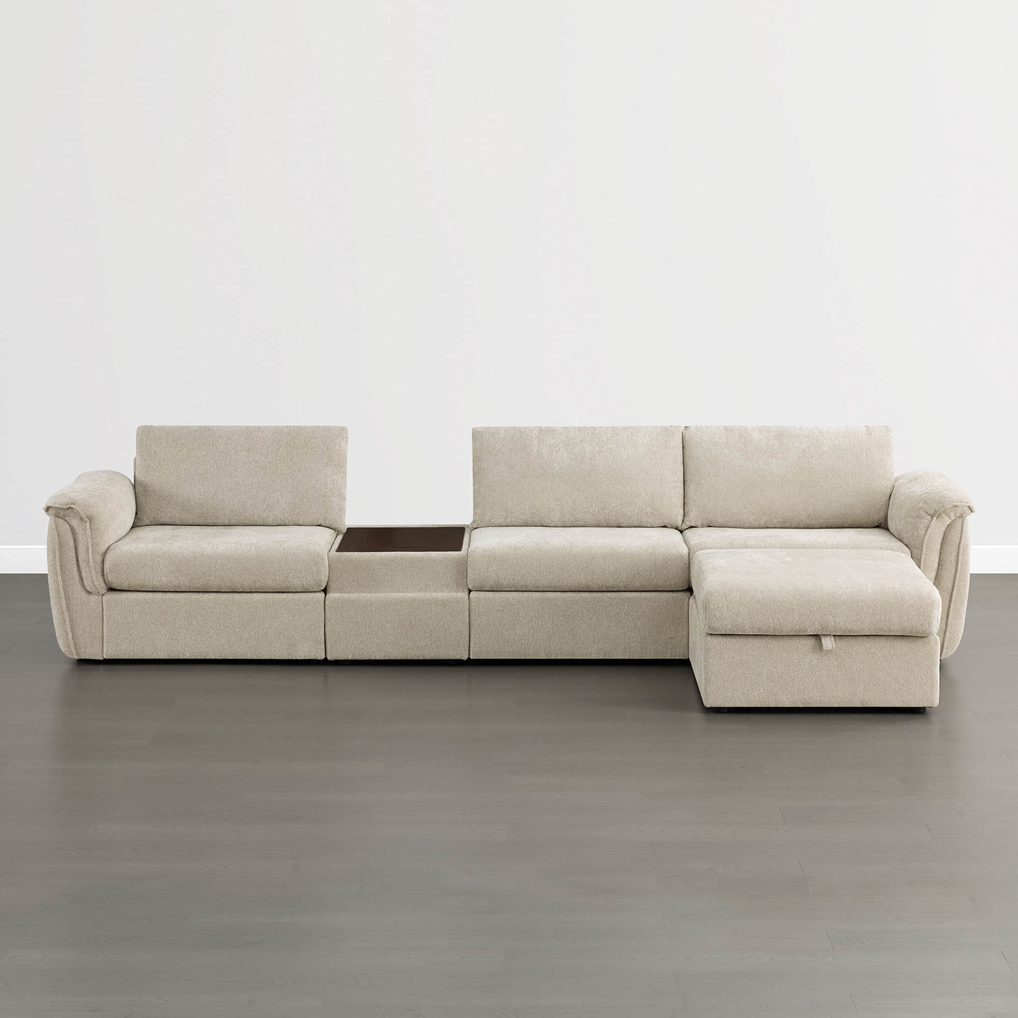 Maisie 5-seat Modular Sofa with Storage Ottoman - Image 7