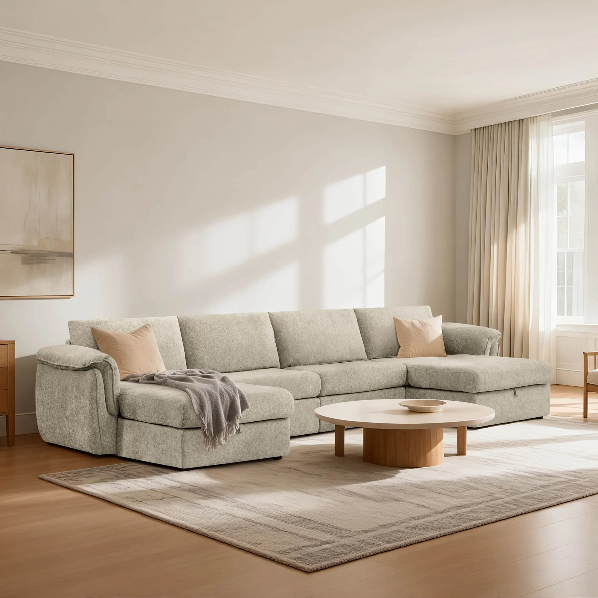Maisie 6-seat Modular Sofa with Storage Ottoman - Image 2