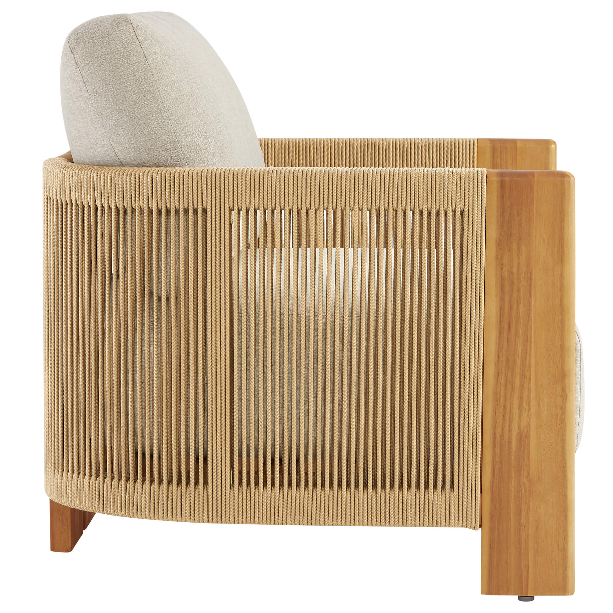 Marisol Outdoor Fully-assembled Rope Wood Accent Chair - Image 18