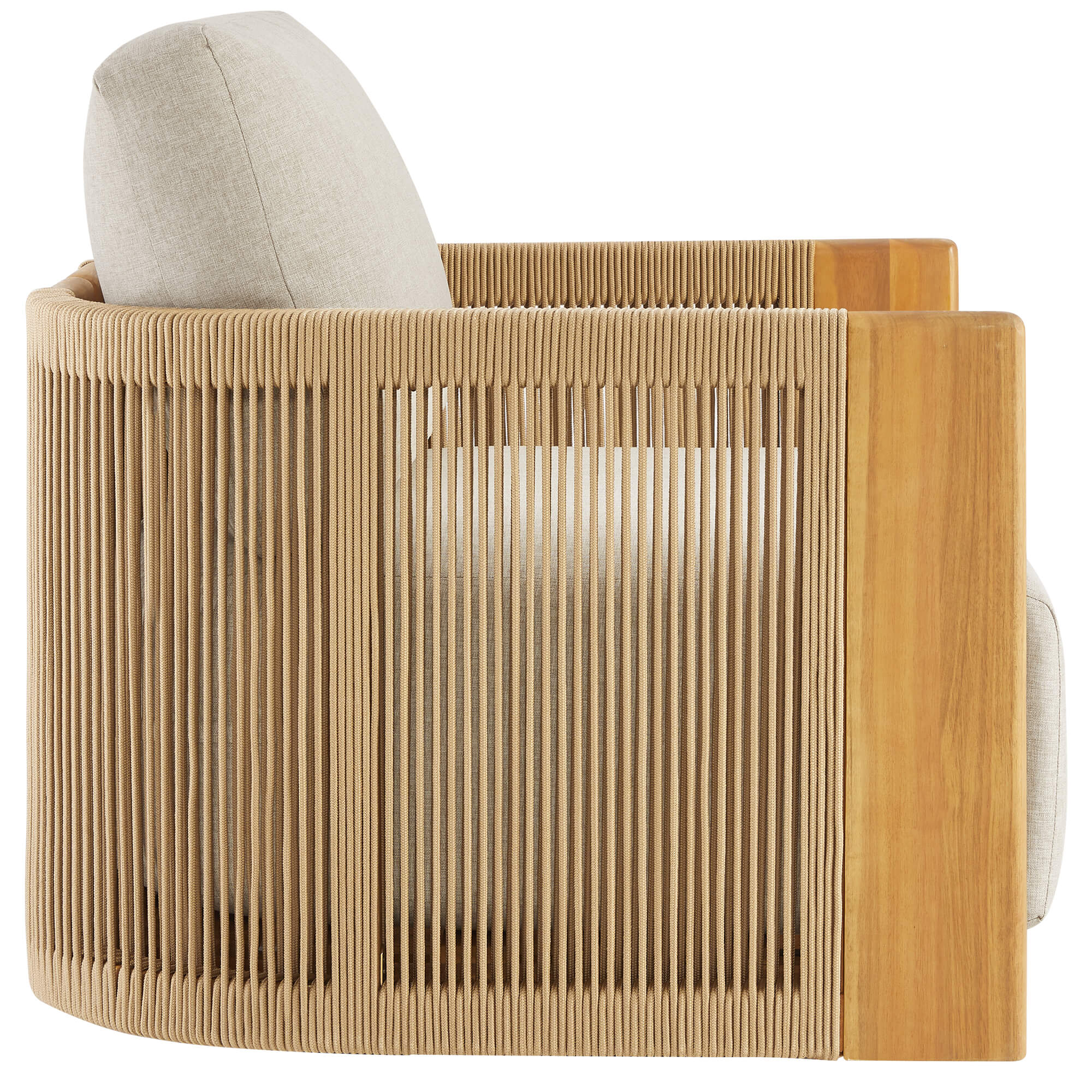Marisol Outdoor Fully-assembled Rope Wood Accent Chair - Image 24