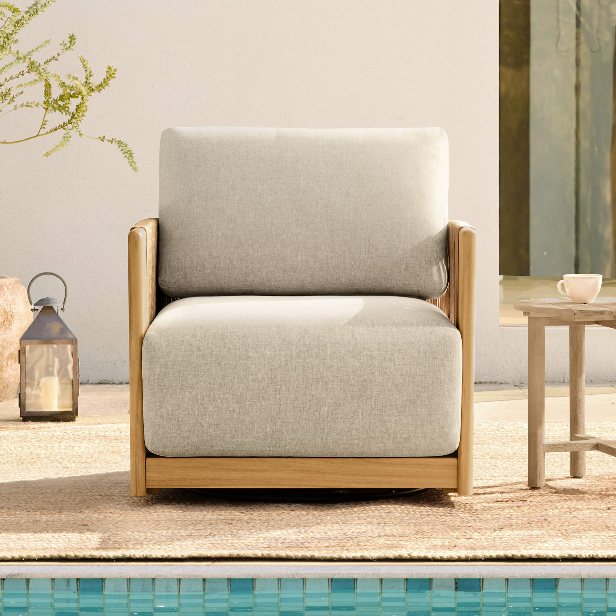 Marisol Outdoor Fully-assembled Rope Wood Accent Chair - Image 5