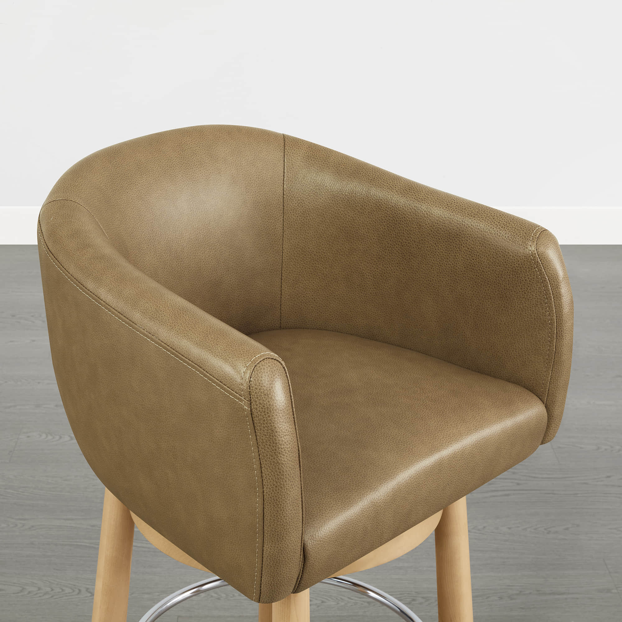 Mateo Barrel Genuine Leather Swivel Bar Stool (Set of 2) - Image 21