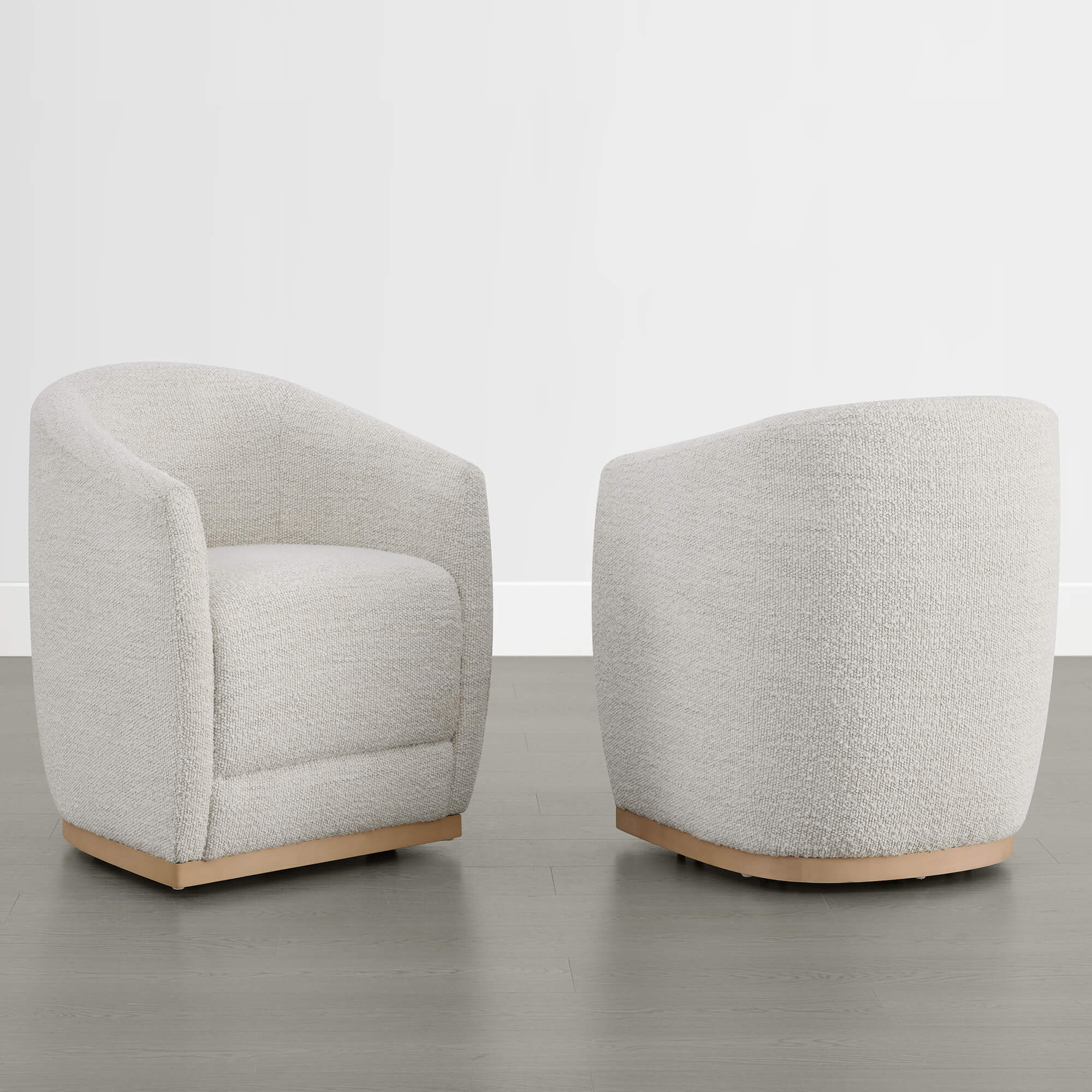 Mateo Curved Genuine Leather Rolling Dining Chair (Set of 2) - Image 14
