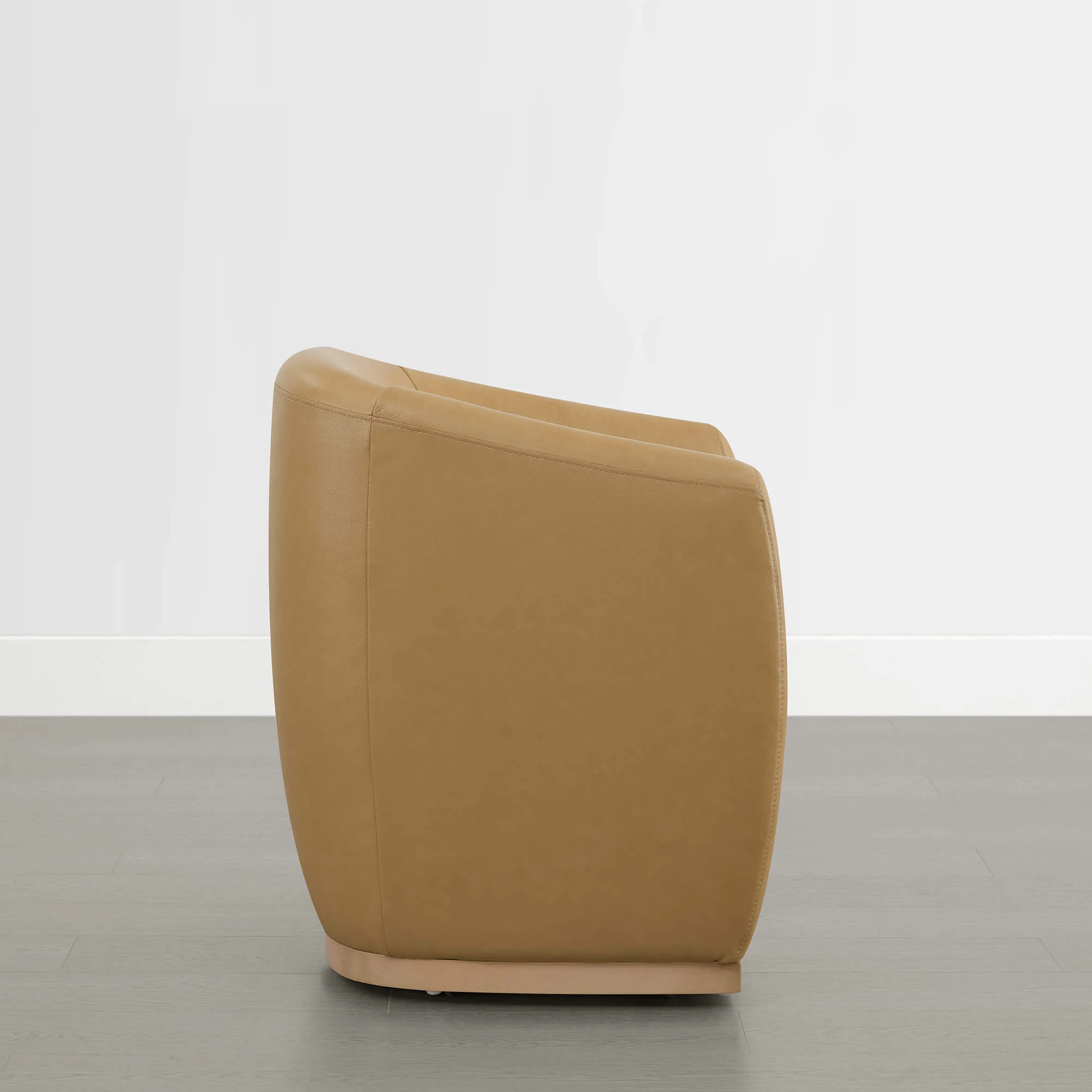 Mateo Curved Genuine Leather Rolling Dining Chair (Set of 2) - Image 26