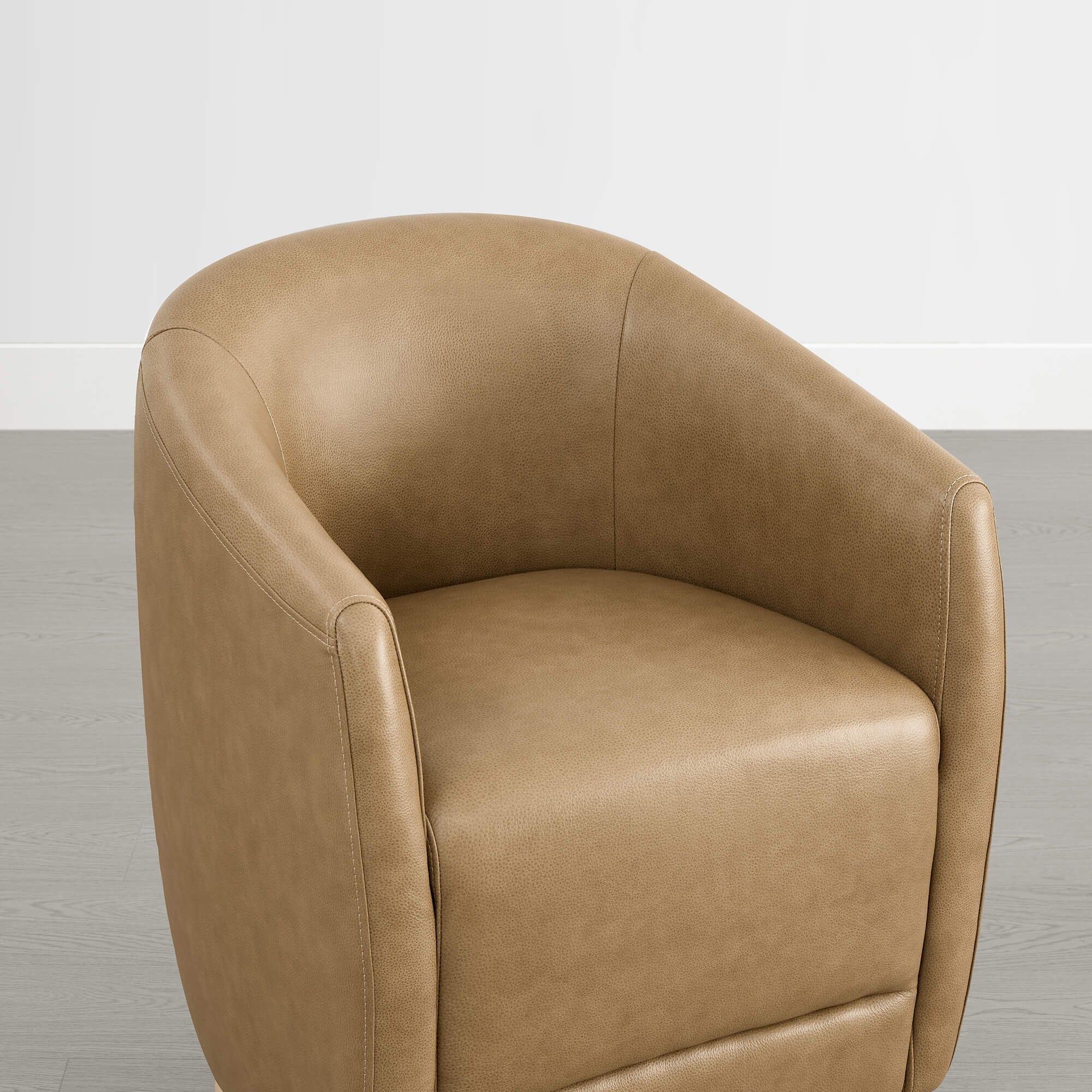 Mateo Curved Genuine Leather Rolling Dining Chair (Set of 2) - Image 40