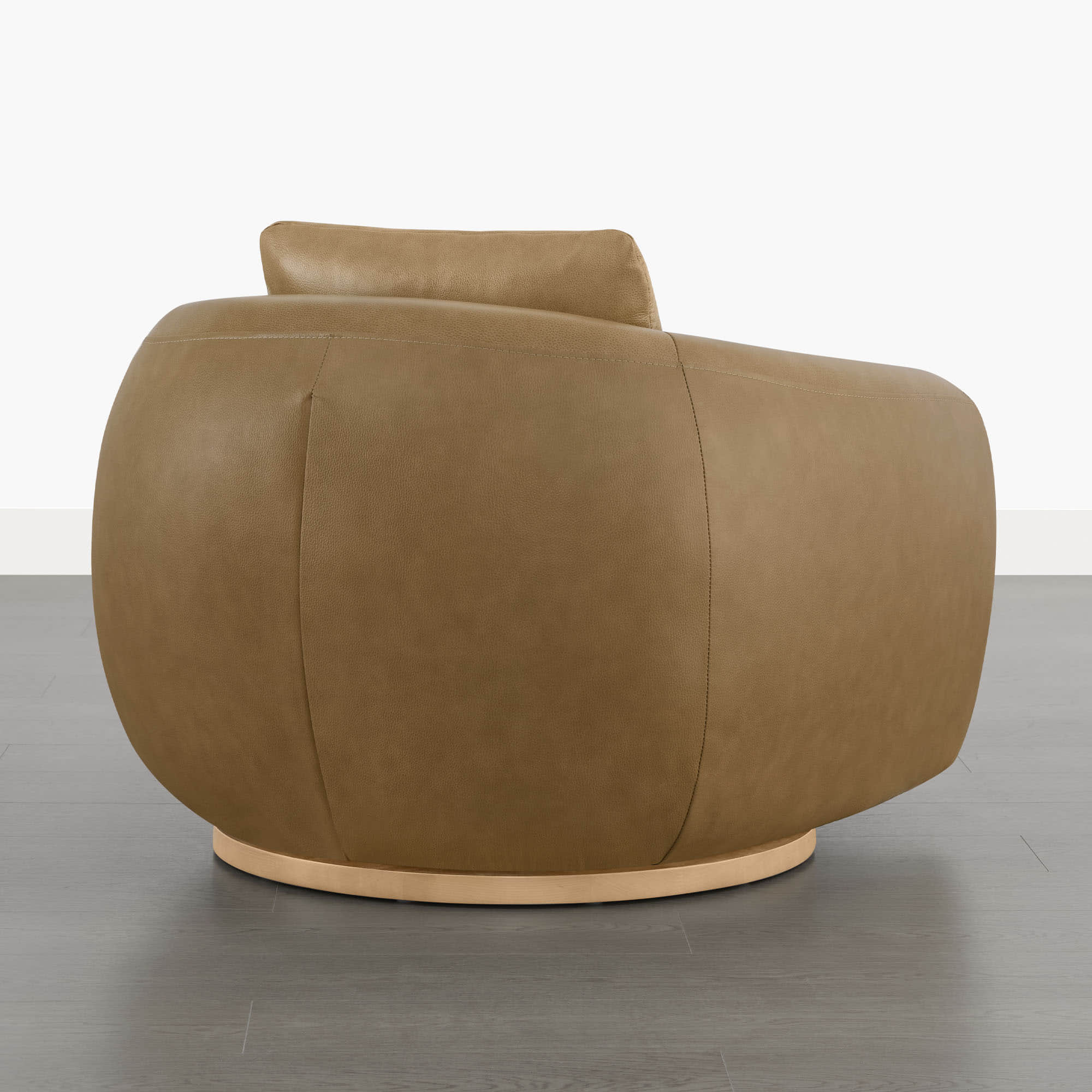 Mateo Modern Genuine Leather Swivel Accent Chair - Image 52