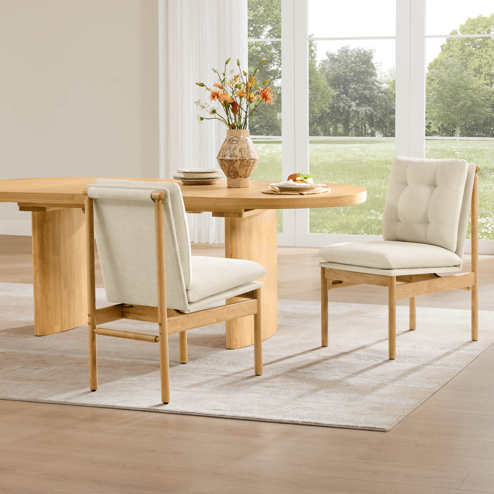 Merlin Extendable Wood Dining Table, 70.9"-86.6" - Image 10
