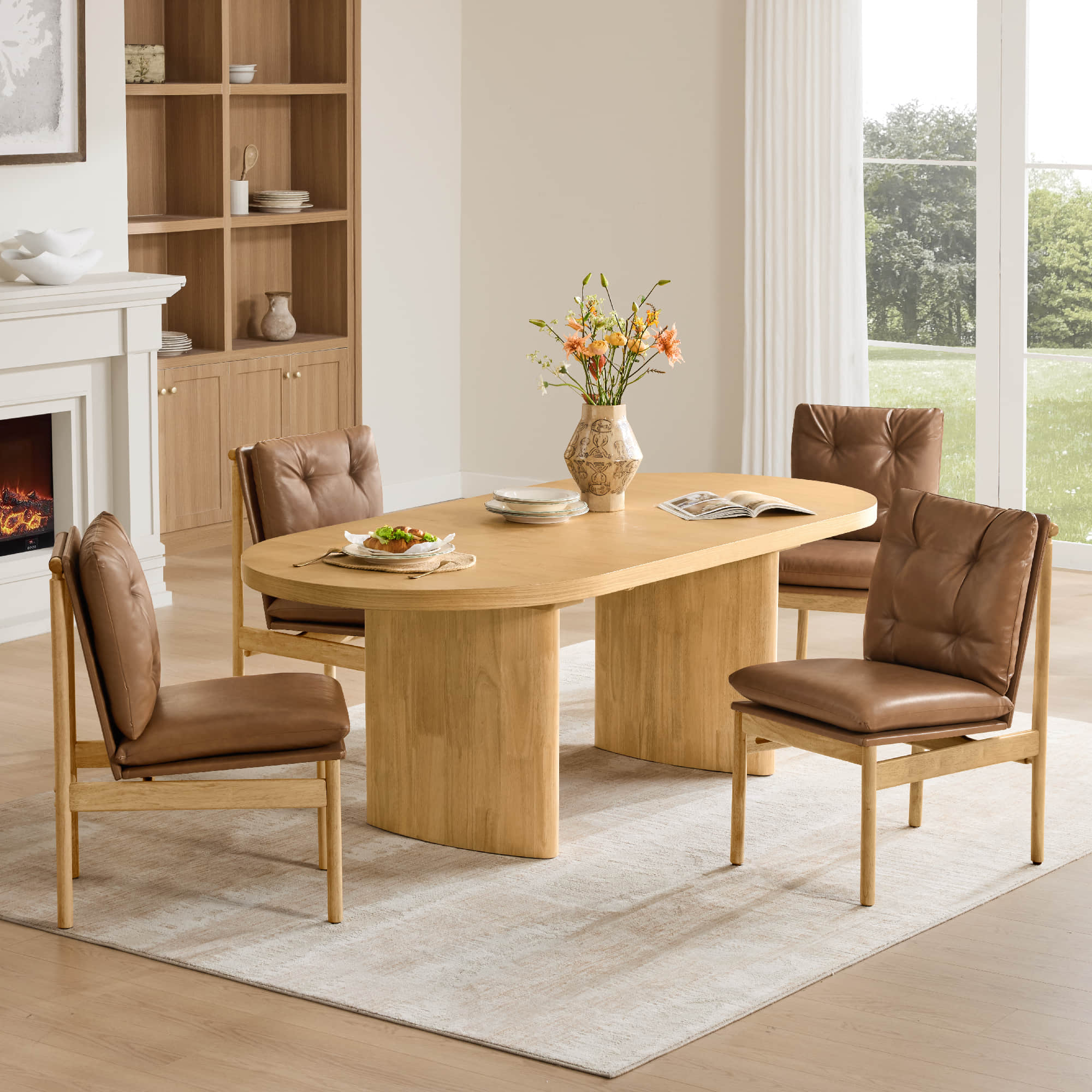 Merlin Extendable Wood Dining Table, 70.9"-86.6" - Image 15