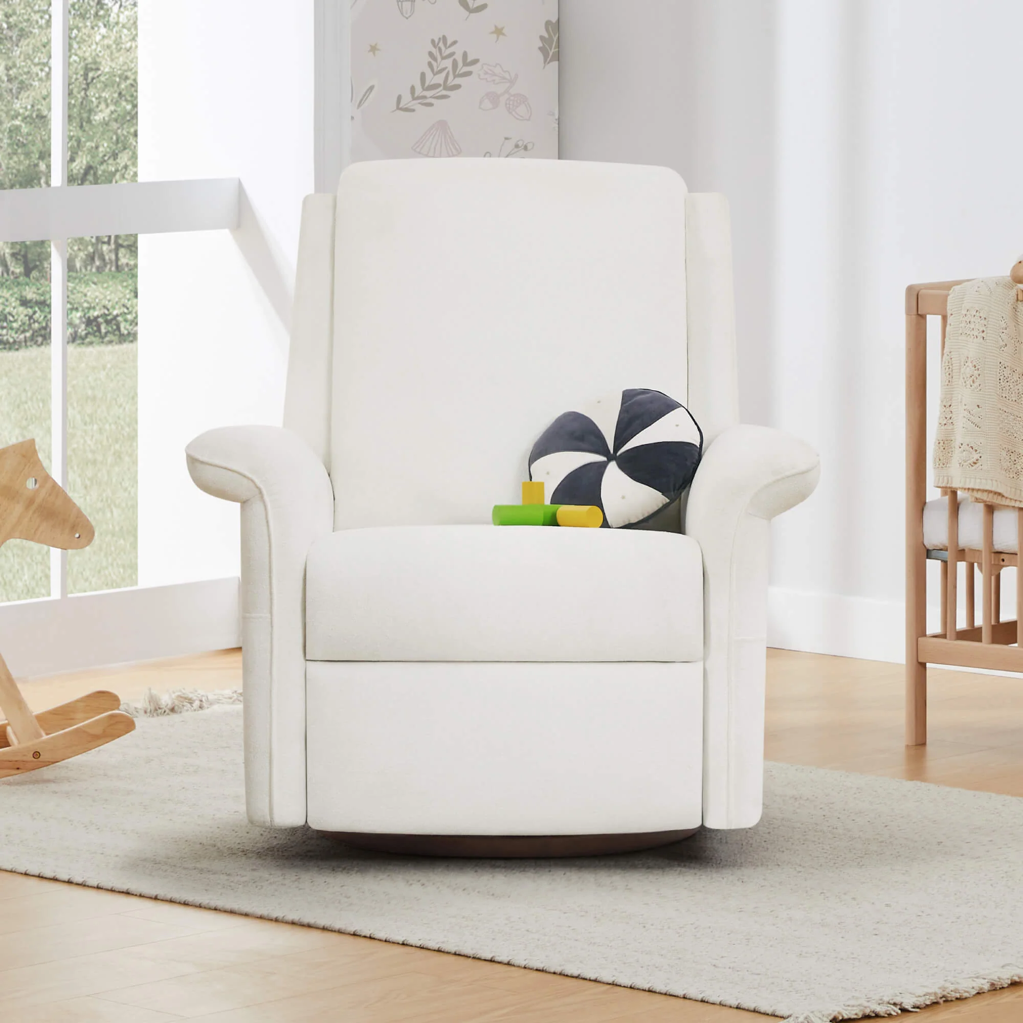 Mila Power Swivel Nursery Glider Recliner - Image 17
