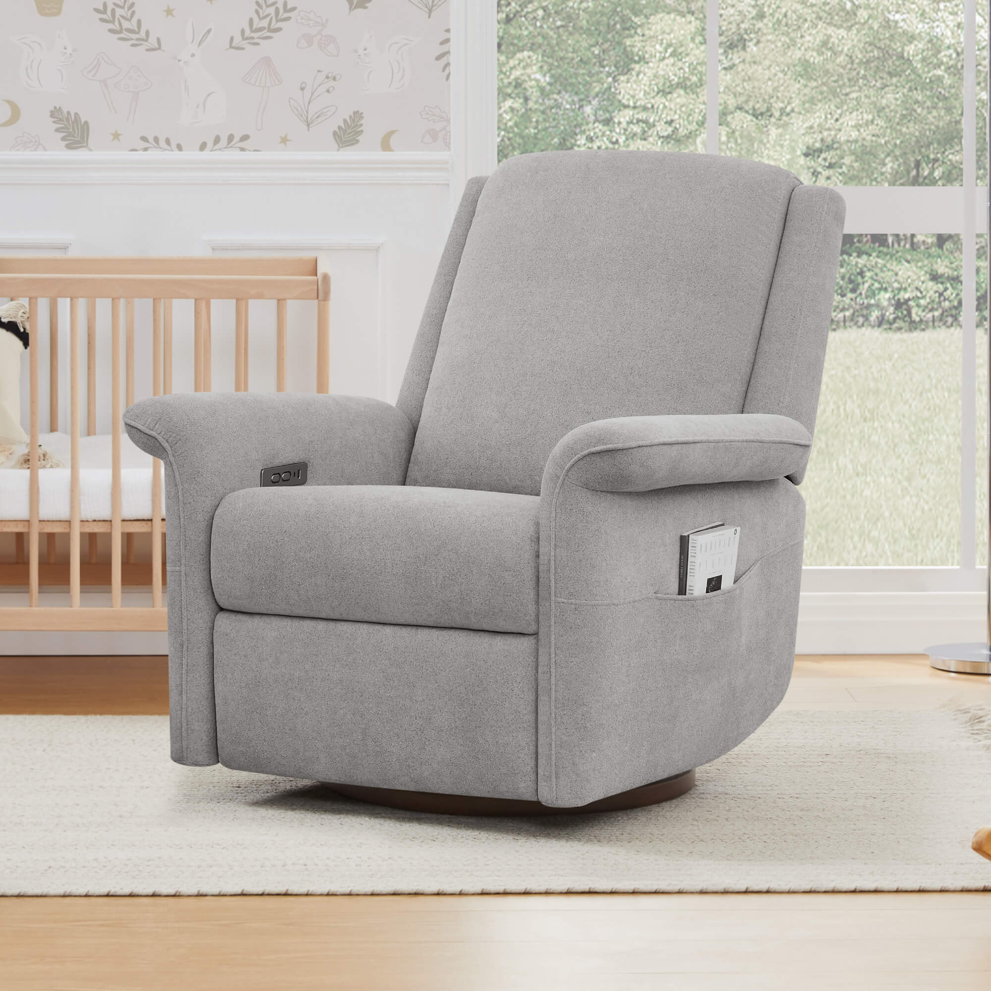 Mila Power Swivel Nursery Glider Recliner - Image 33