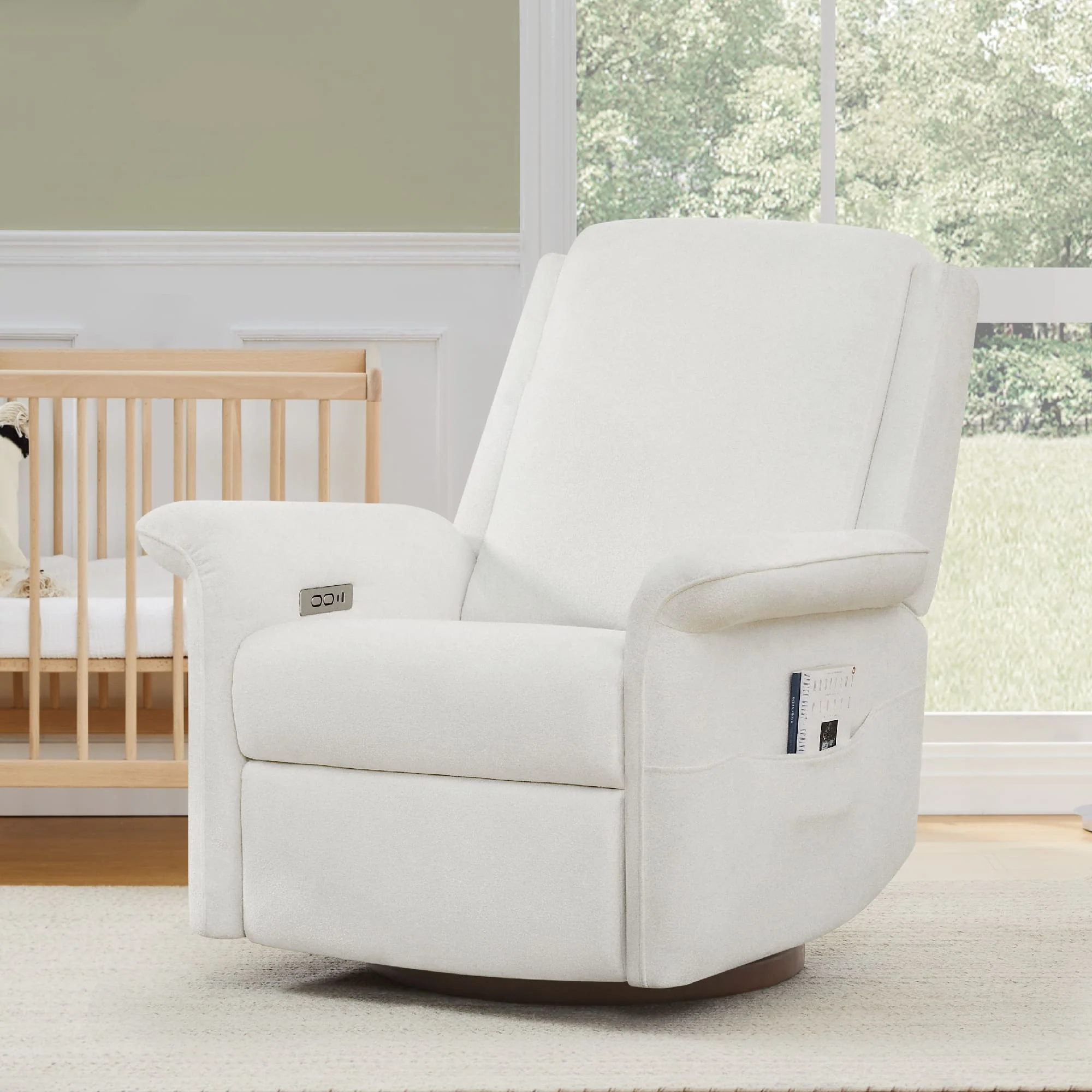 Mila Power Swivel Nursery Glider Recliner - Image 42