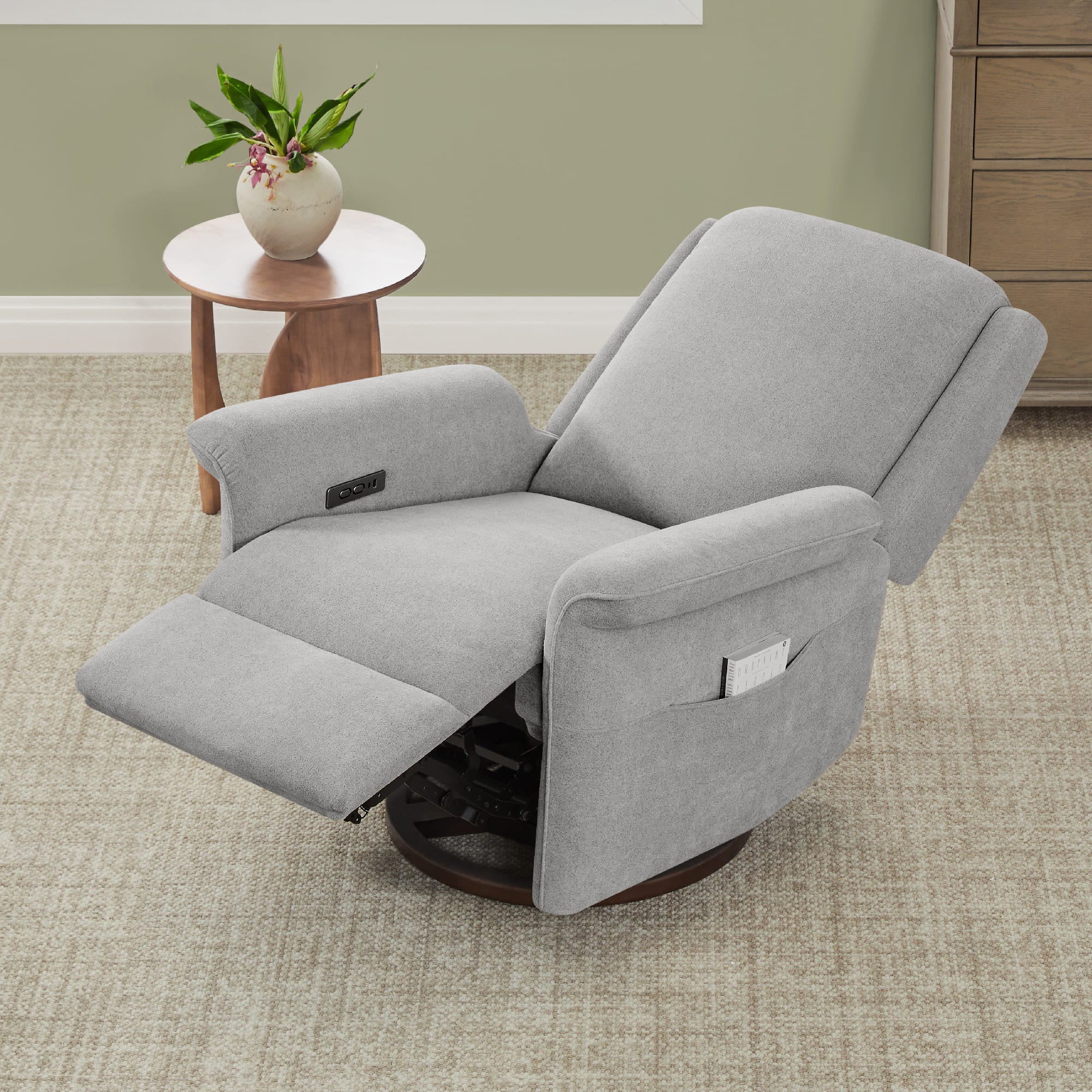 Mila Power Swivel Nursery Glider Recliner - Image 50
