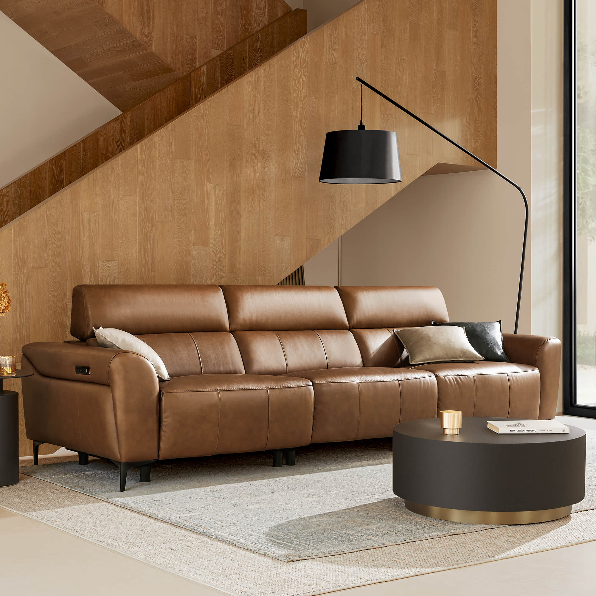 Murphy Premium Dual-Motor Genuine Leather Zero-Wall Power Reclining Sofa - Image 10
