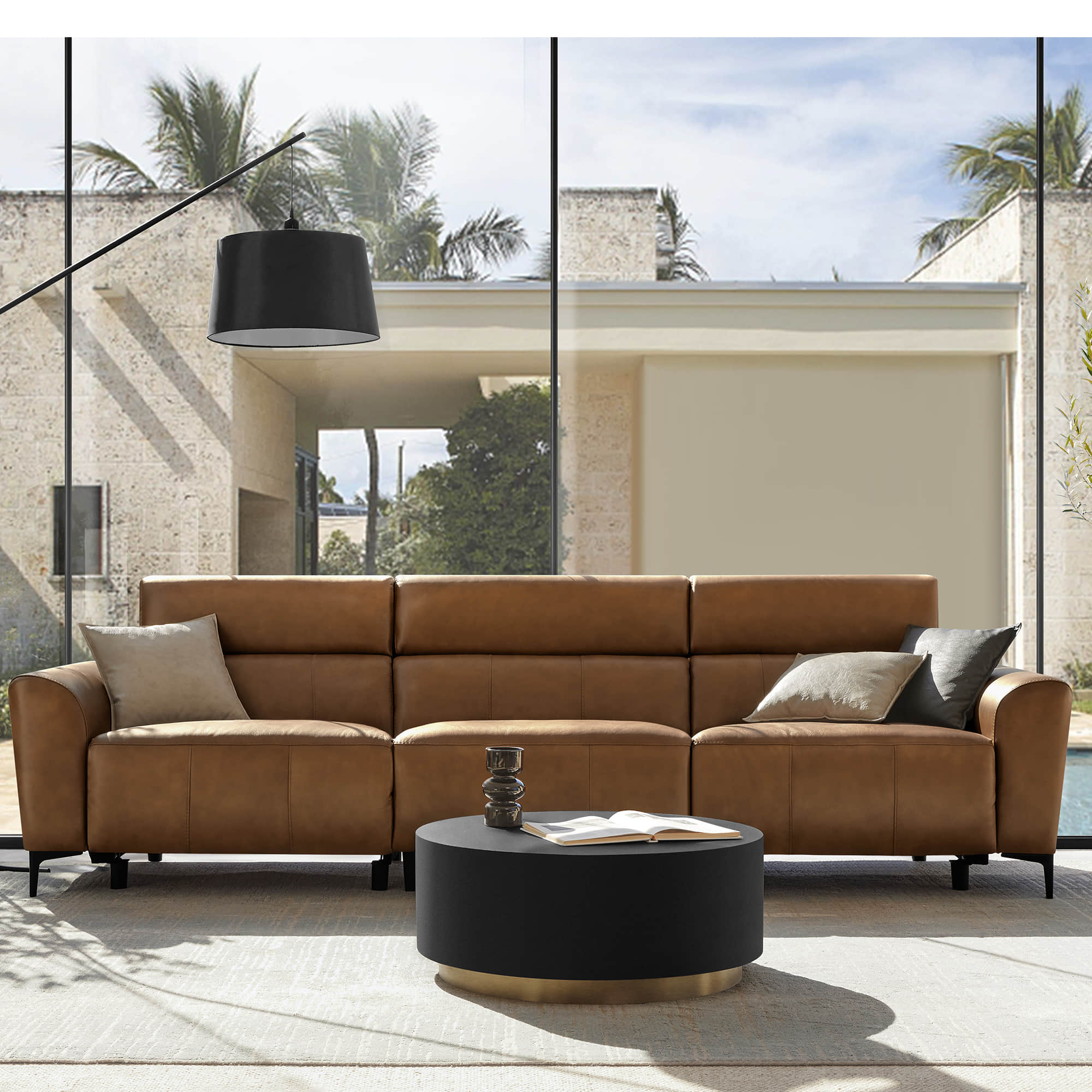 Murphy Premium Dual-Motor Genuine Leather Zero-Wall Power Reclining Sofa - Image 16