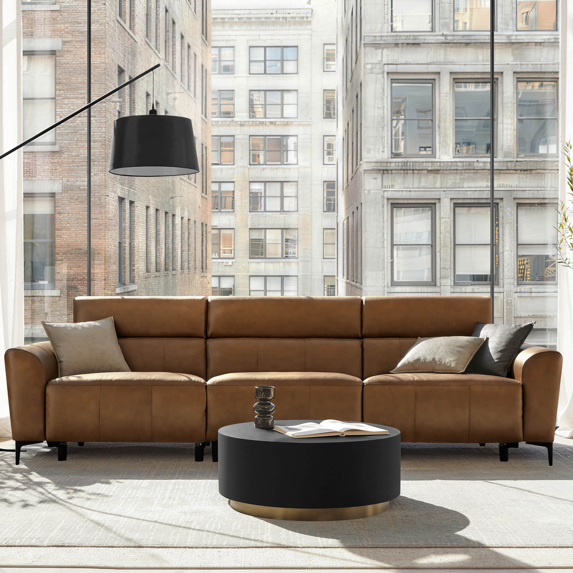 Murphy Premium Dual-Motor Genuine Leather Zero-Wall Power Reclining Sofa - Image 17