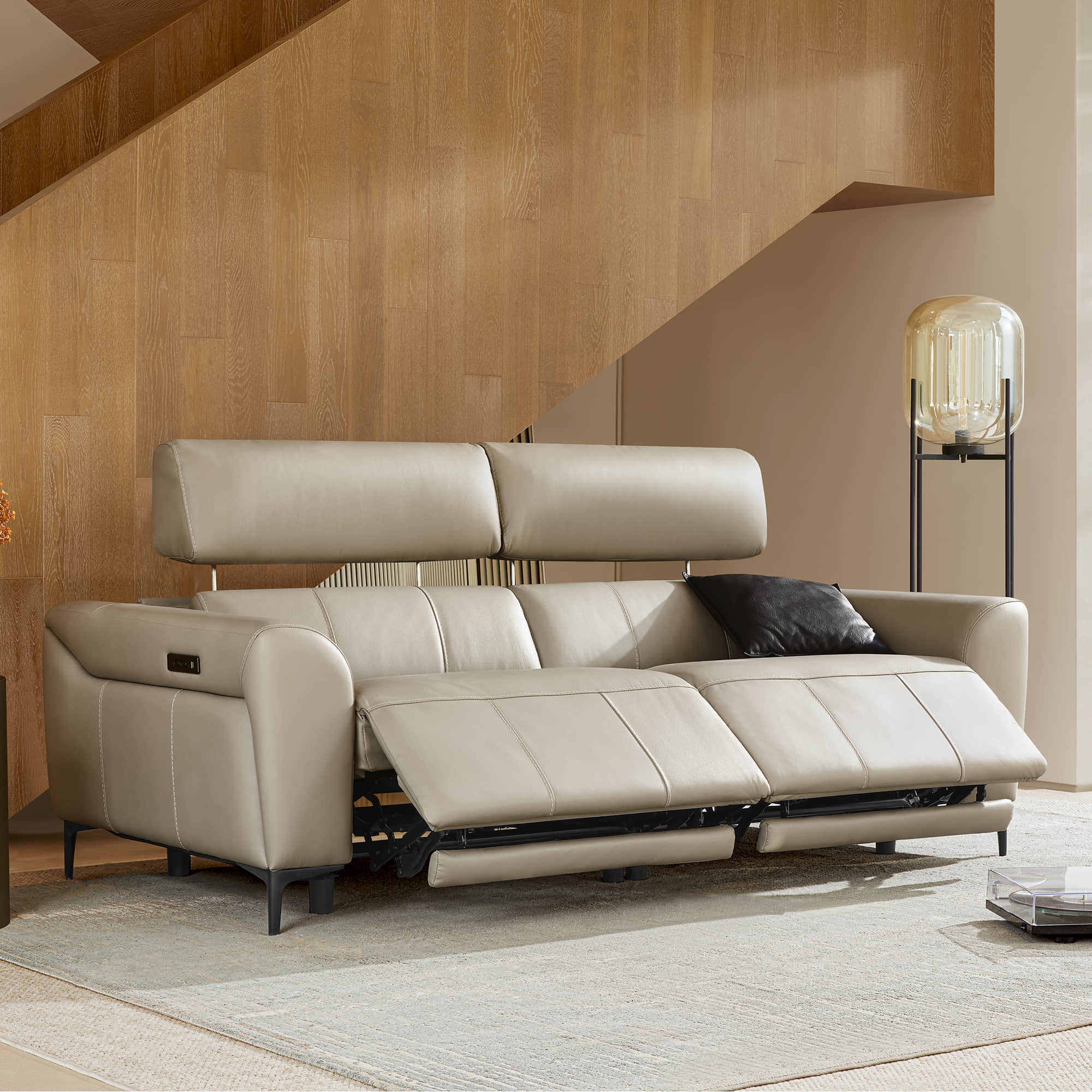 Murphy Premium Dual-Motor Genuine Leather Zero-Wall Power Reclining Sofa - Image 28