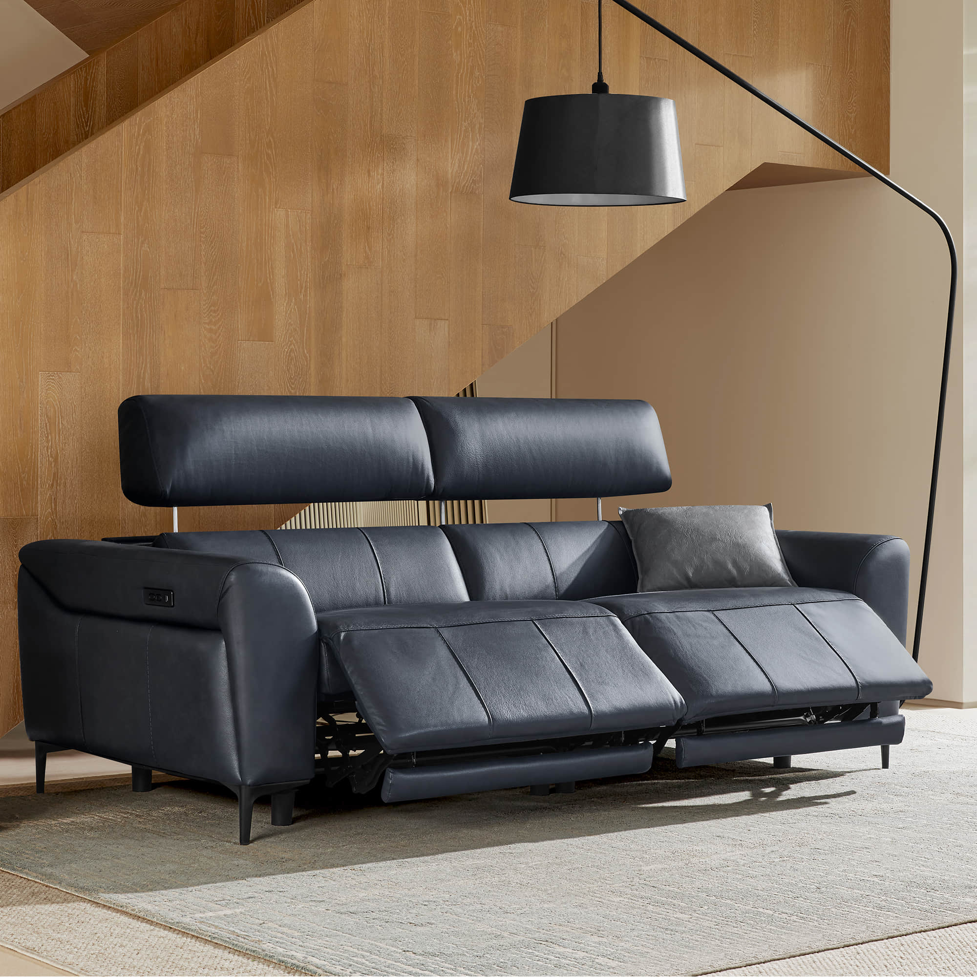 Murphy Premium Dual-Motor Genuine Leather Zero-Wall Power Reclining Sofa - Image 4