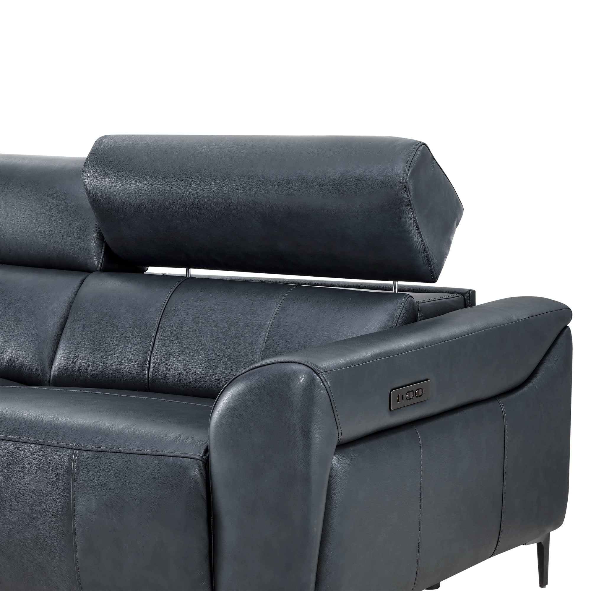 Murphy Premium Dual-Motor Genuine Leather Zero-Wall Power Reclining Sofa - Image 43