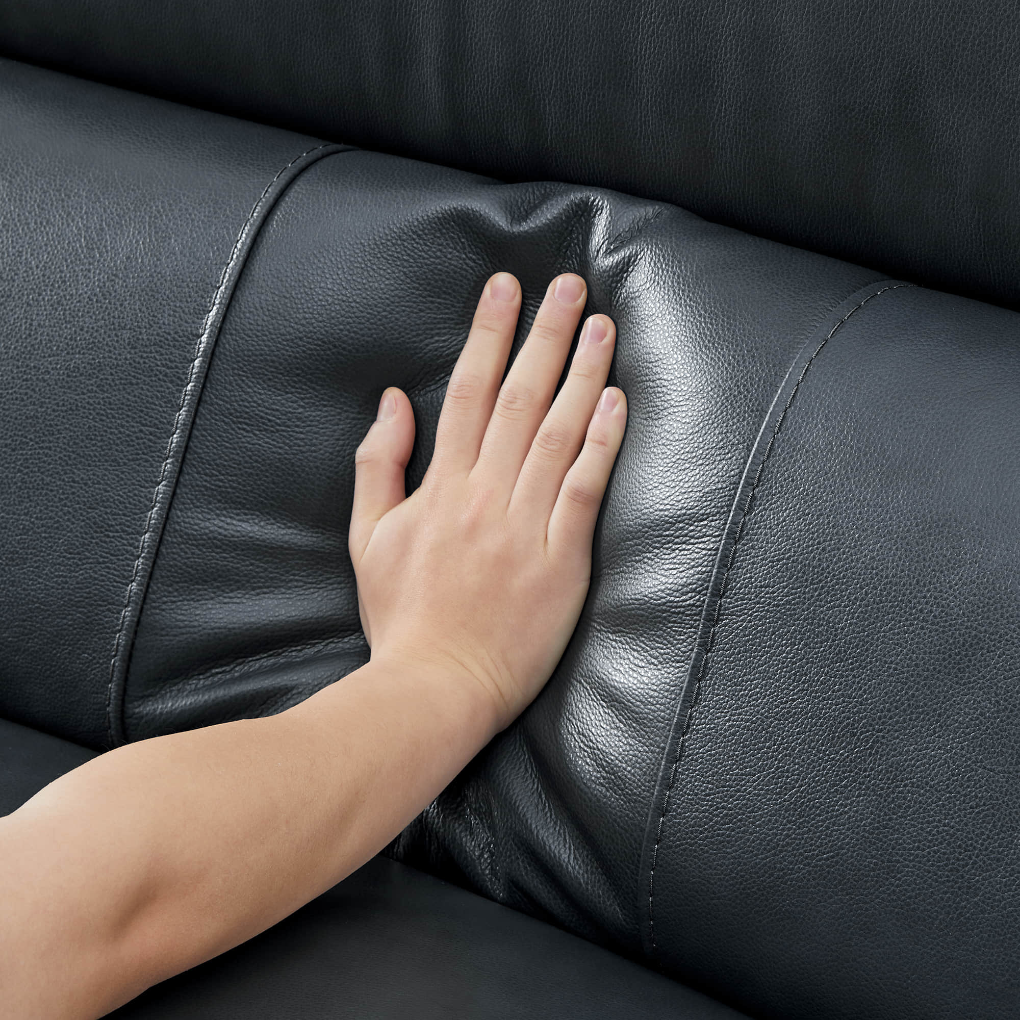 Murphy Premium Dual-Motor Genuine Leather Zero-Wall Power Reclining Sofa - Image 44
