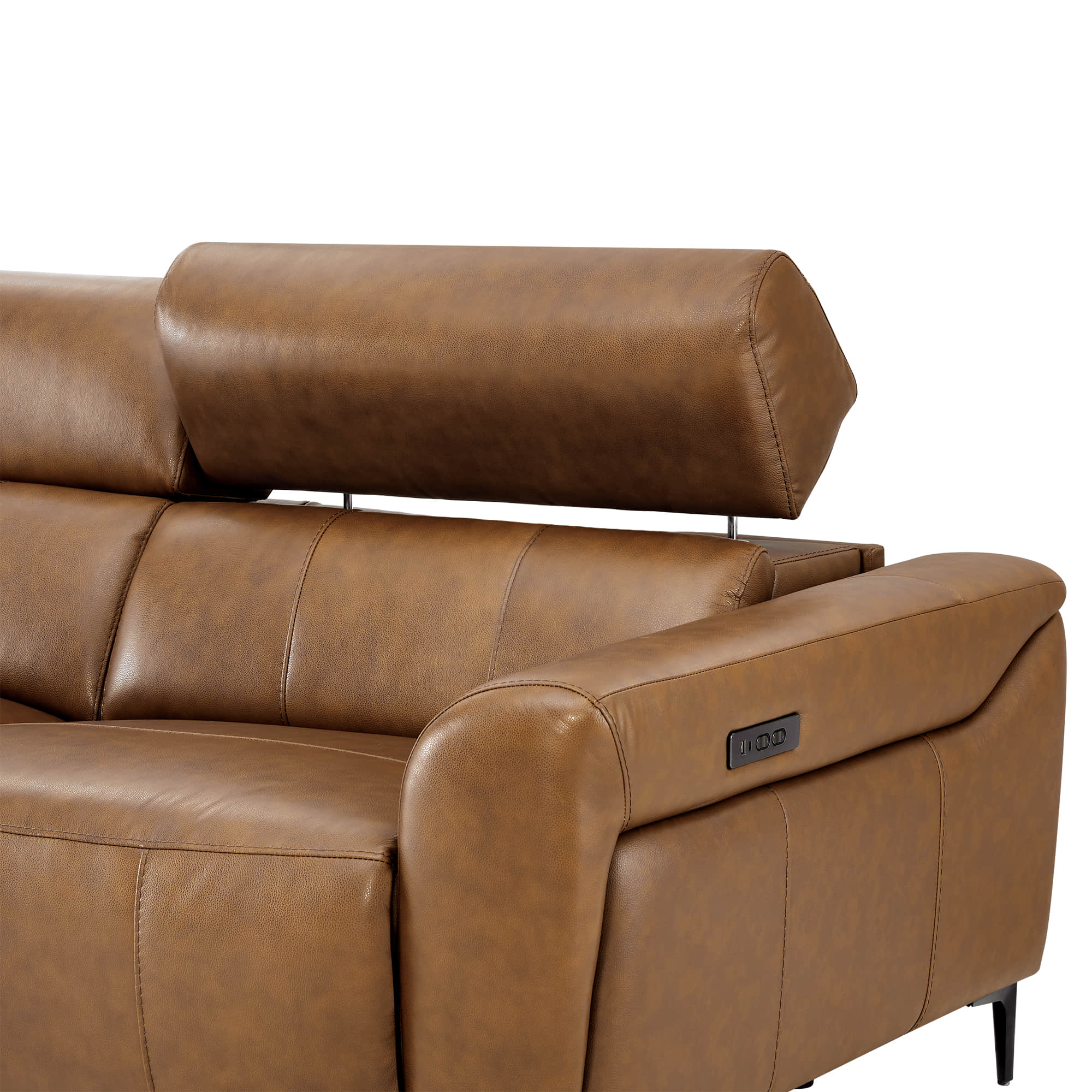 Murphy Premium Dual-Motor Genuine Leather Zero-Wall Power Reclining Sofa - Image 90