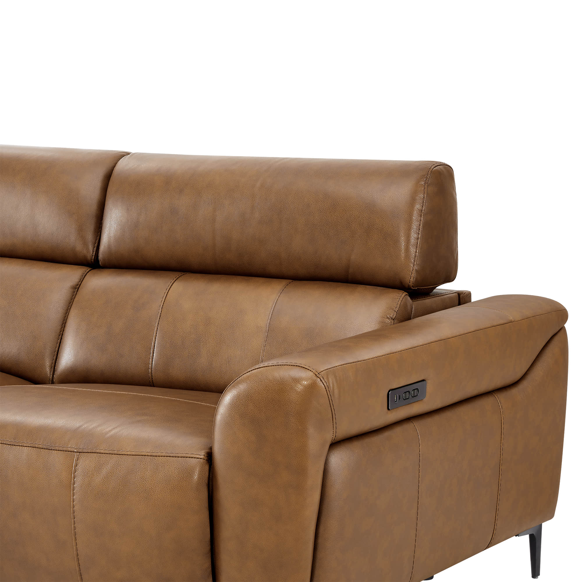 Murphy Premium Dual-Motor Genuine Leather Zero-Wall Power Reclining Sofa - Image 91
