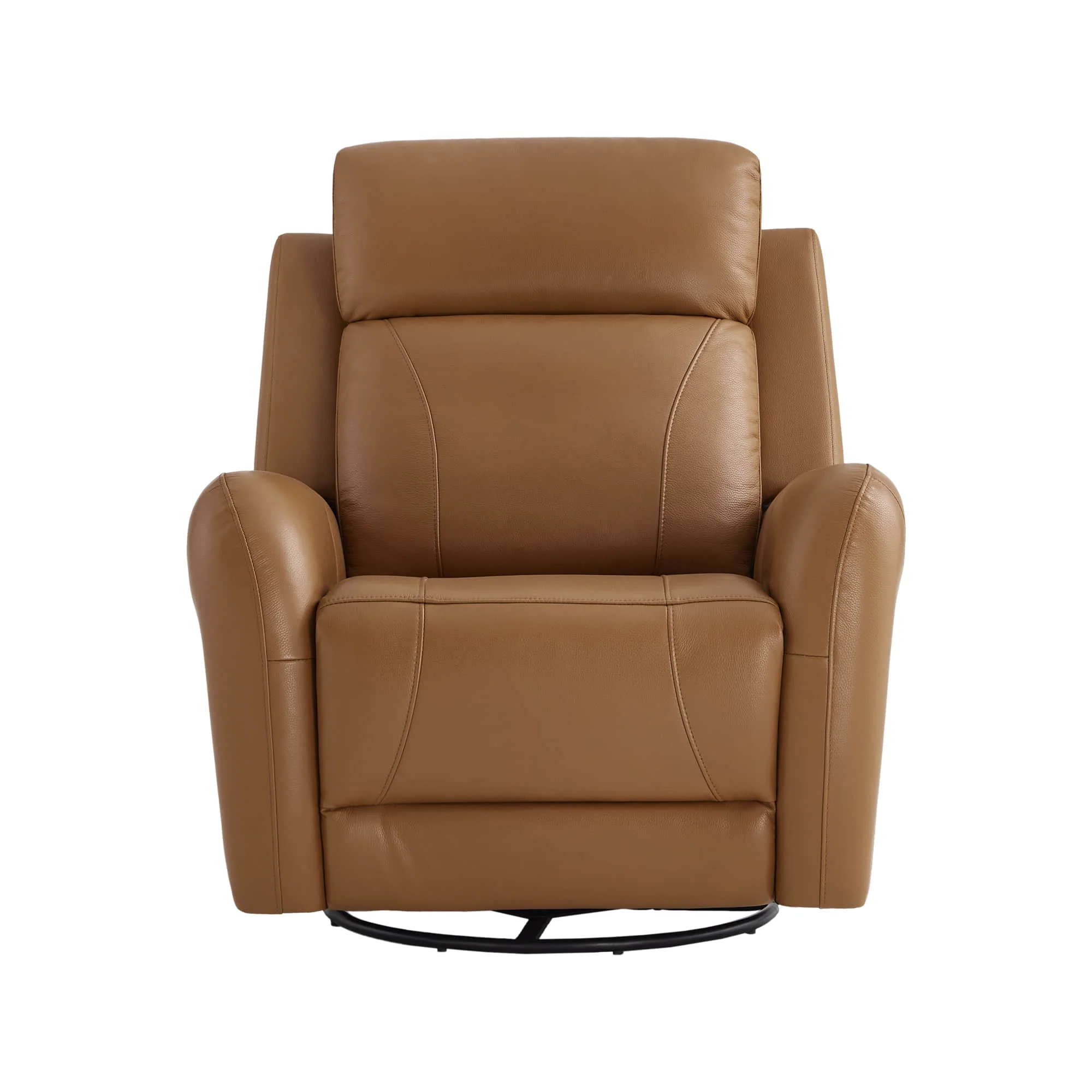 Myles Genuine Leather Swivel Glider Power Recliner - Image 10