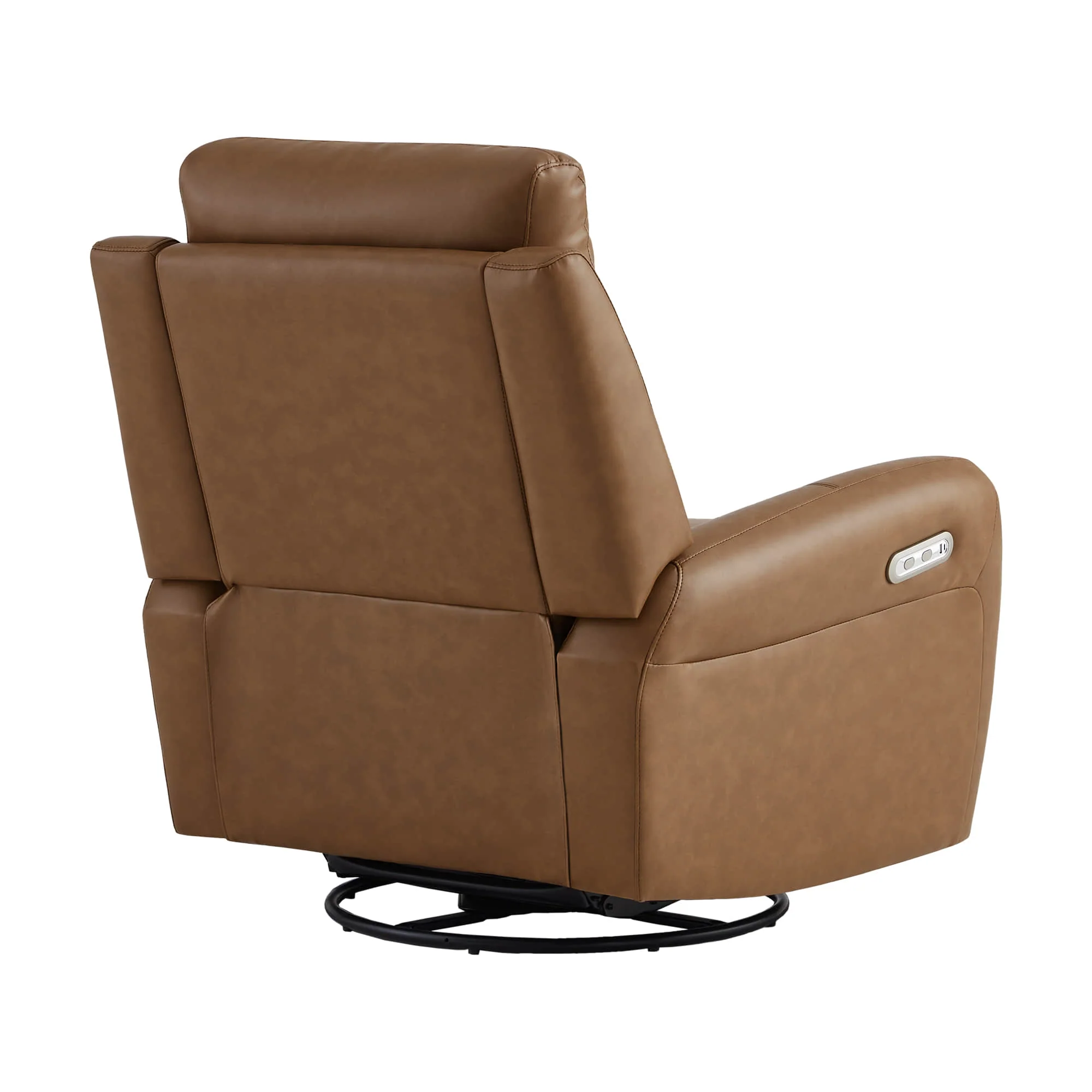 Myles Genuine Leather Swivel Glider Power Recliner - Image 23