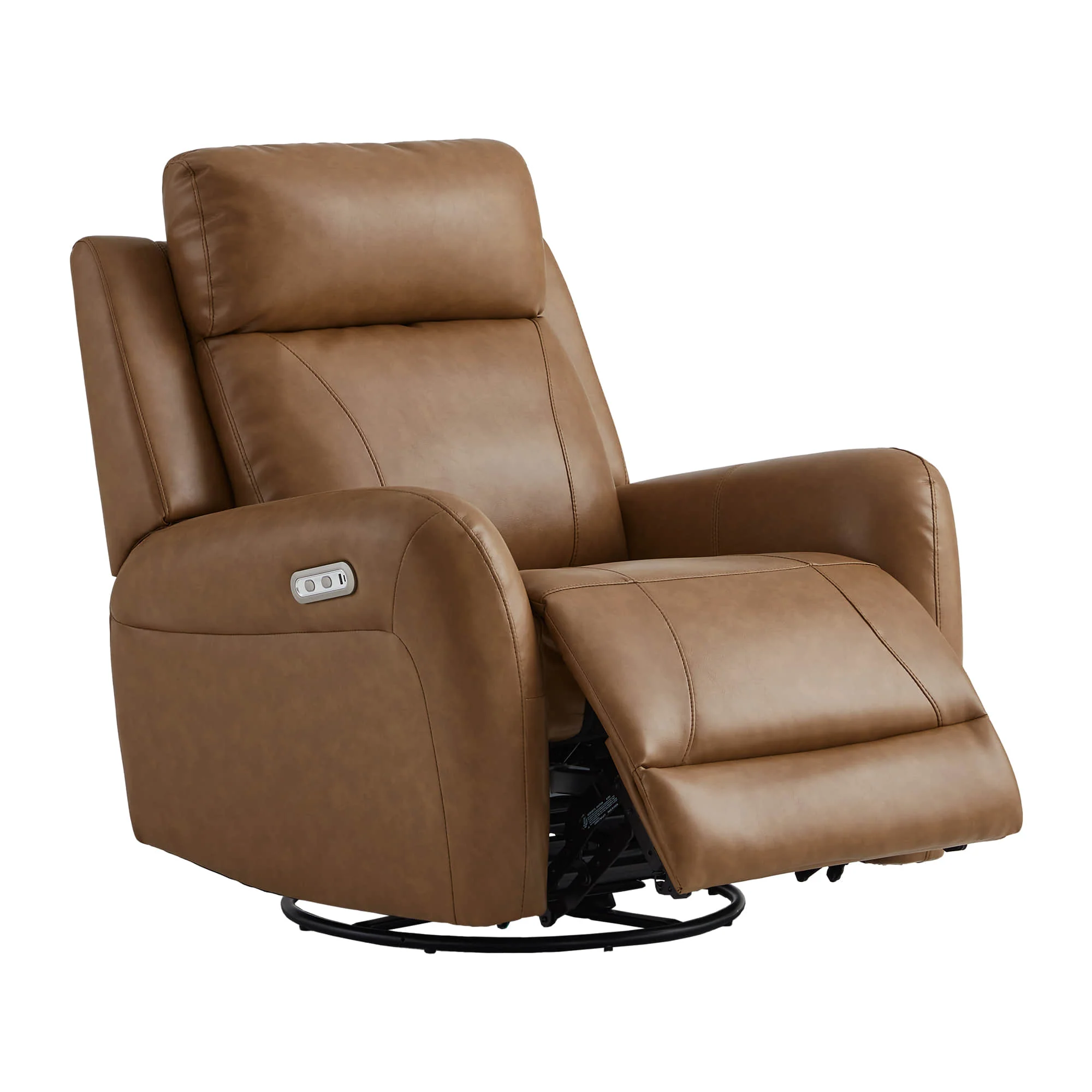Myles Genuine Leather Swivel Glider Power Recliner - Image 25