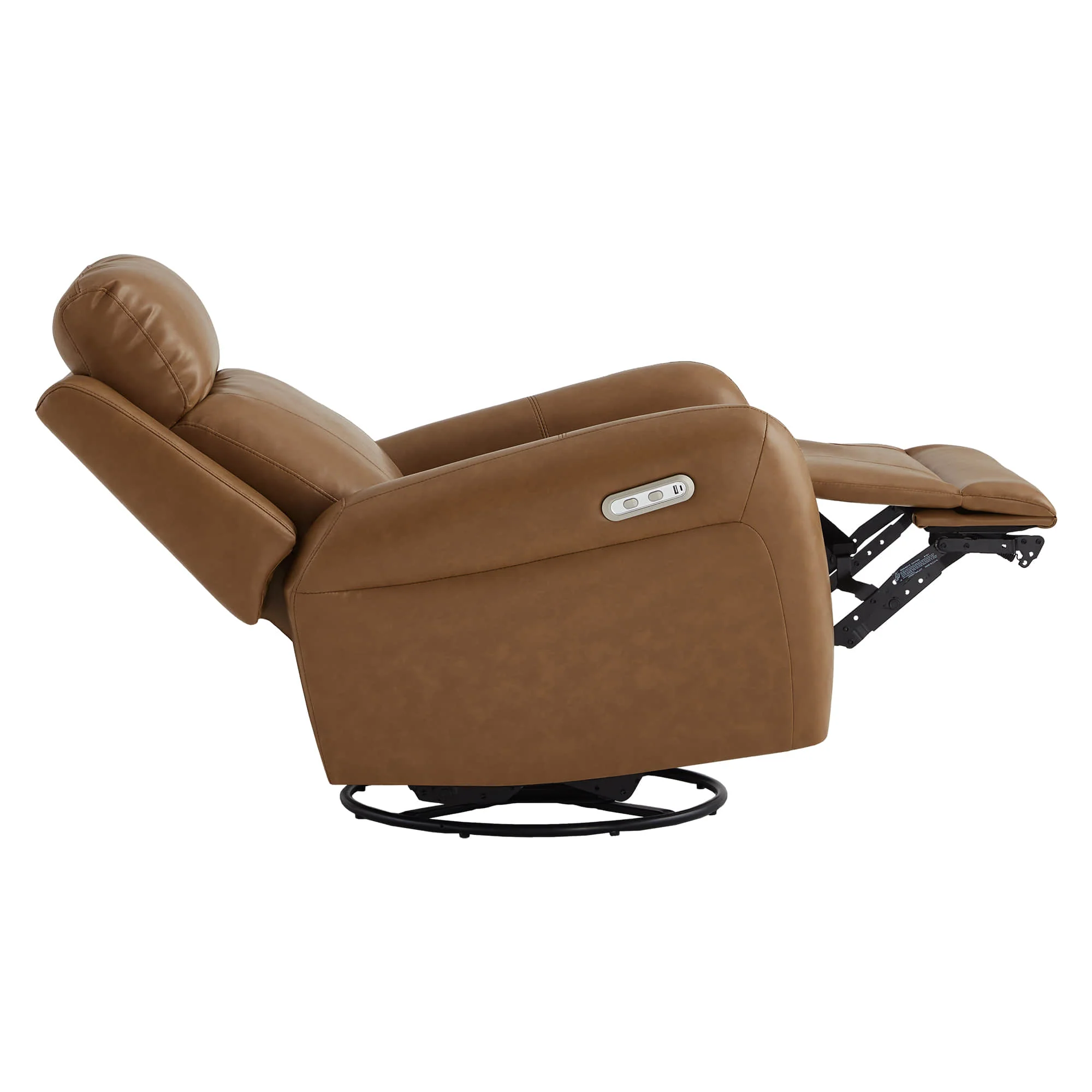 Myles Genuine Leather Swivel Glider Power Recliner - Image 27