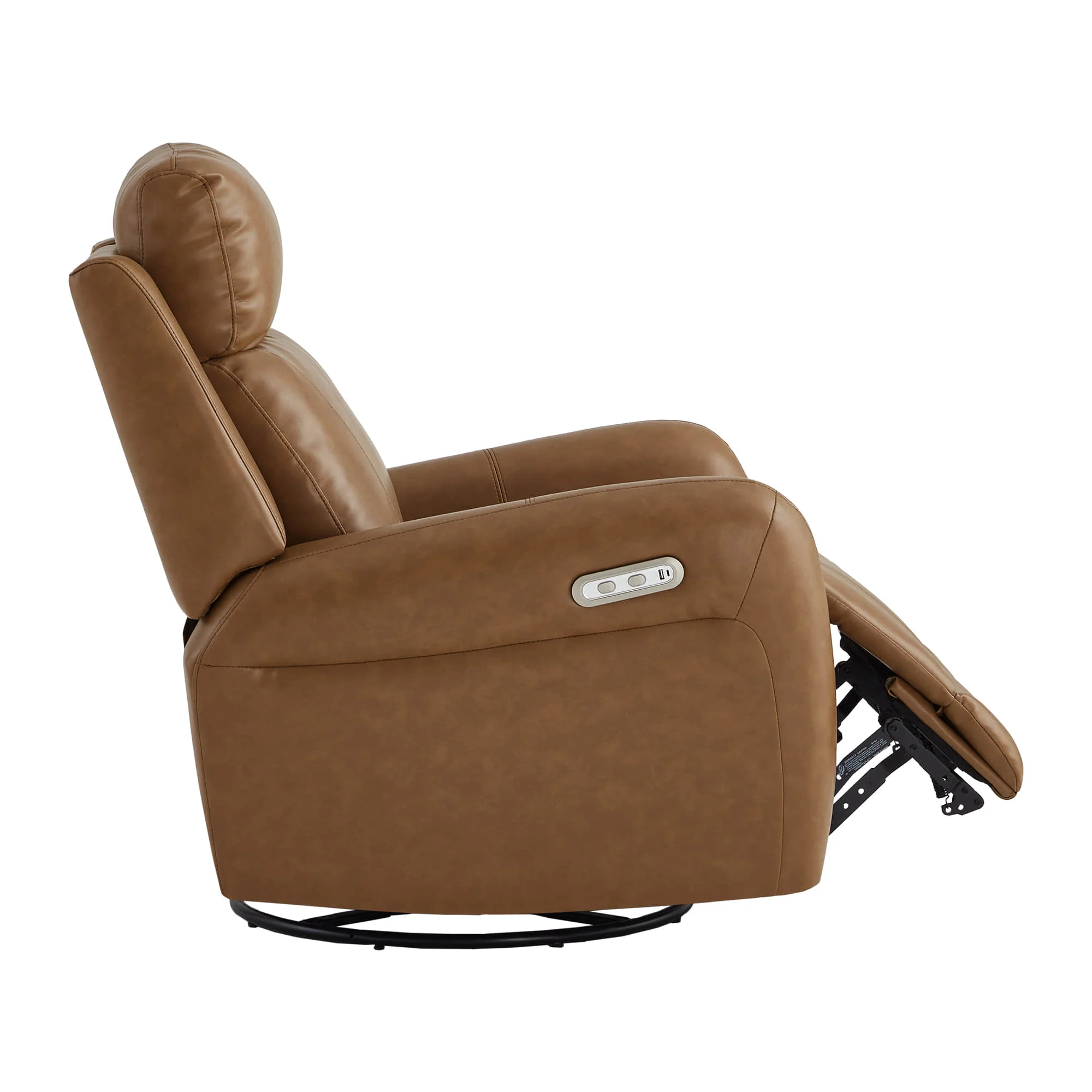 Myles Genuine Leather Swivel Glider Power Recliner - Image 29