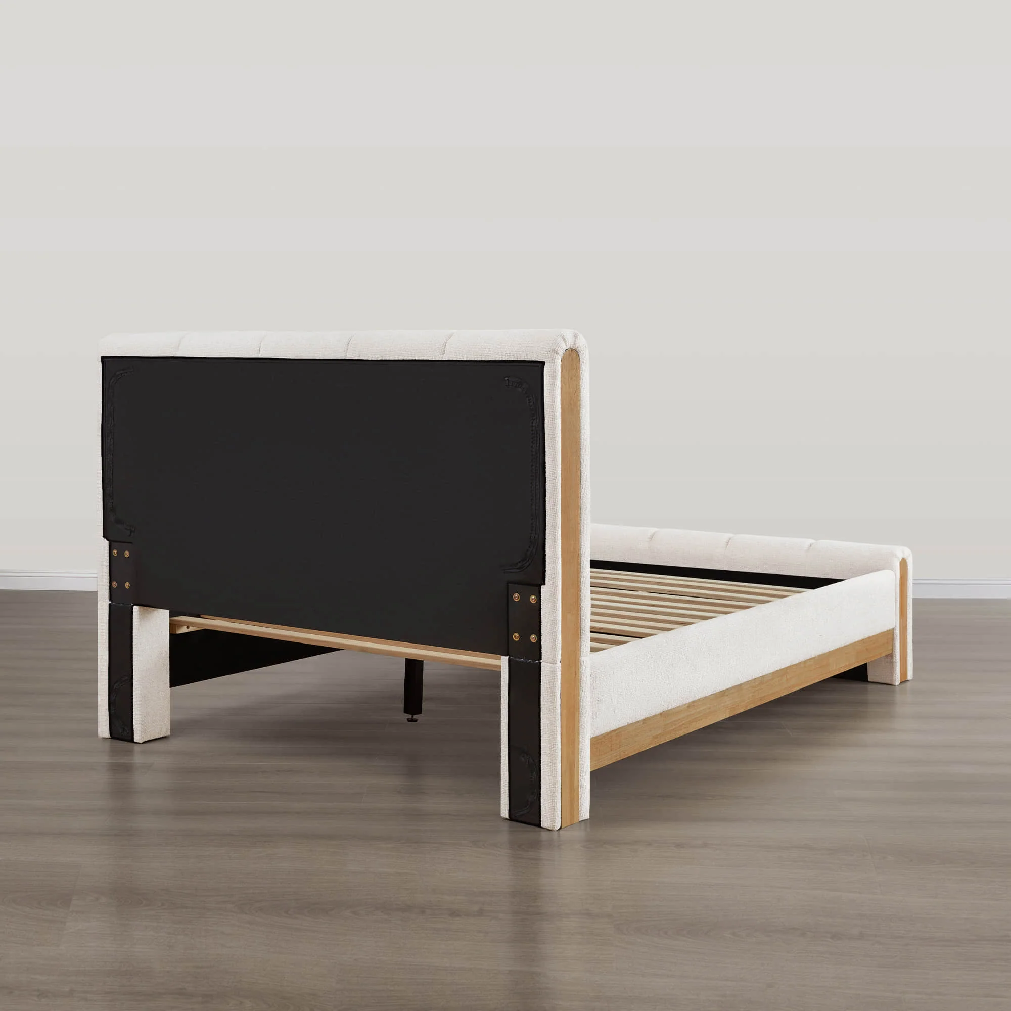 Myron Modern Channel Plush Upholstered Platform Bed - Image 10